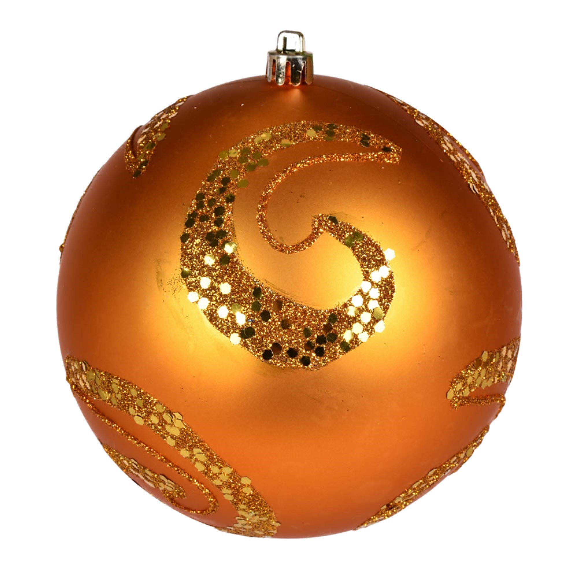 4.75” Antique Gold Matte Sequin Orn 4/Bg