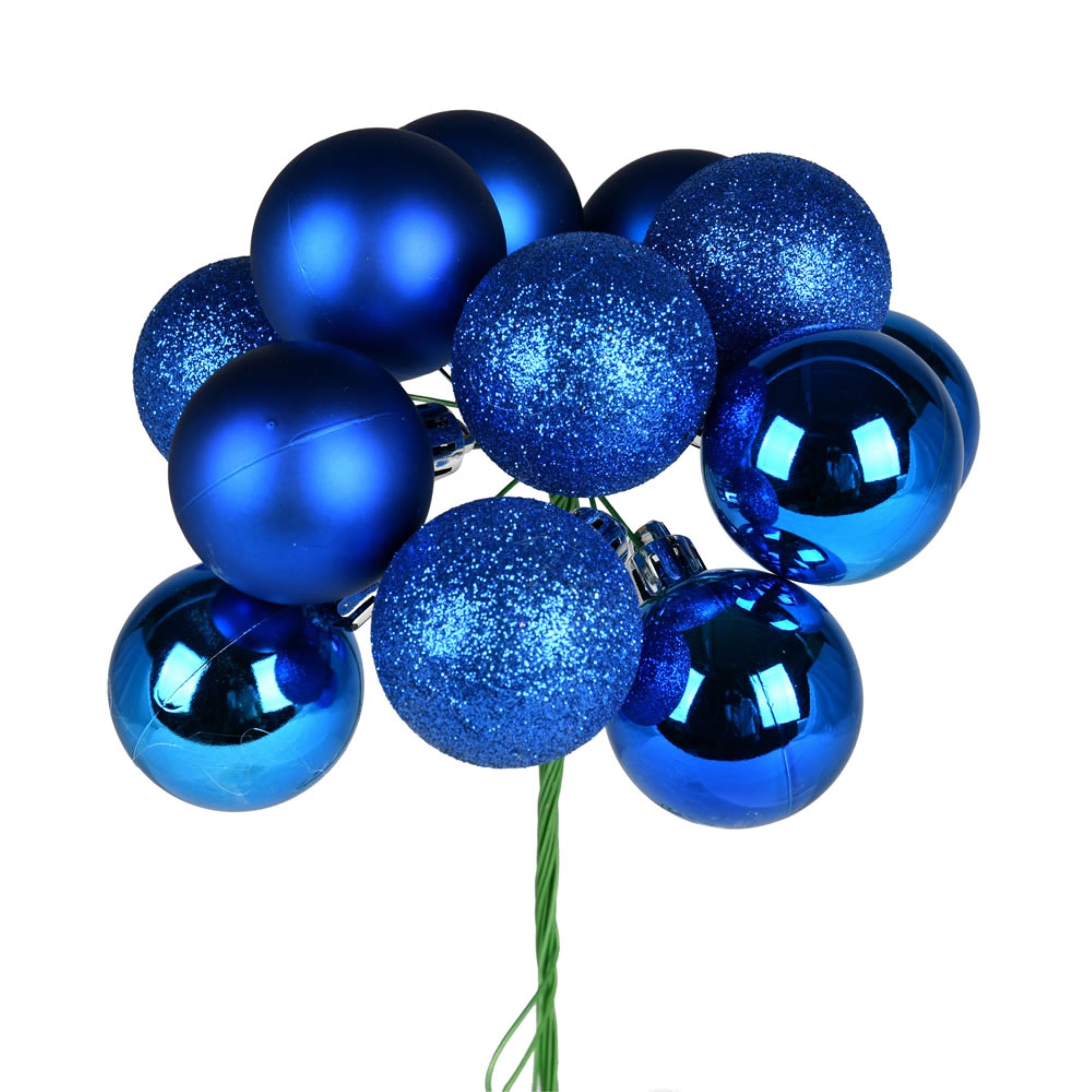12” Blue Ball Ornament Pick 4/Bg