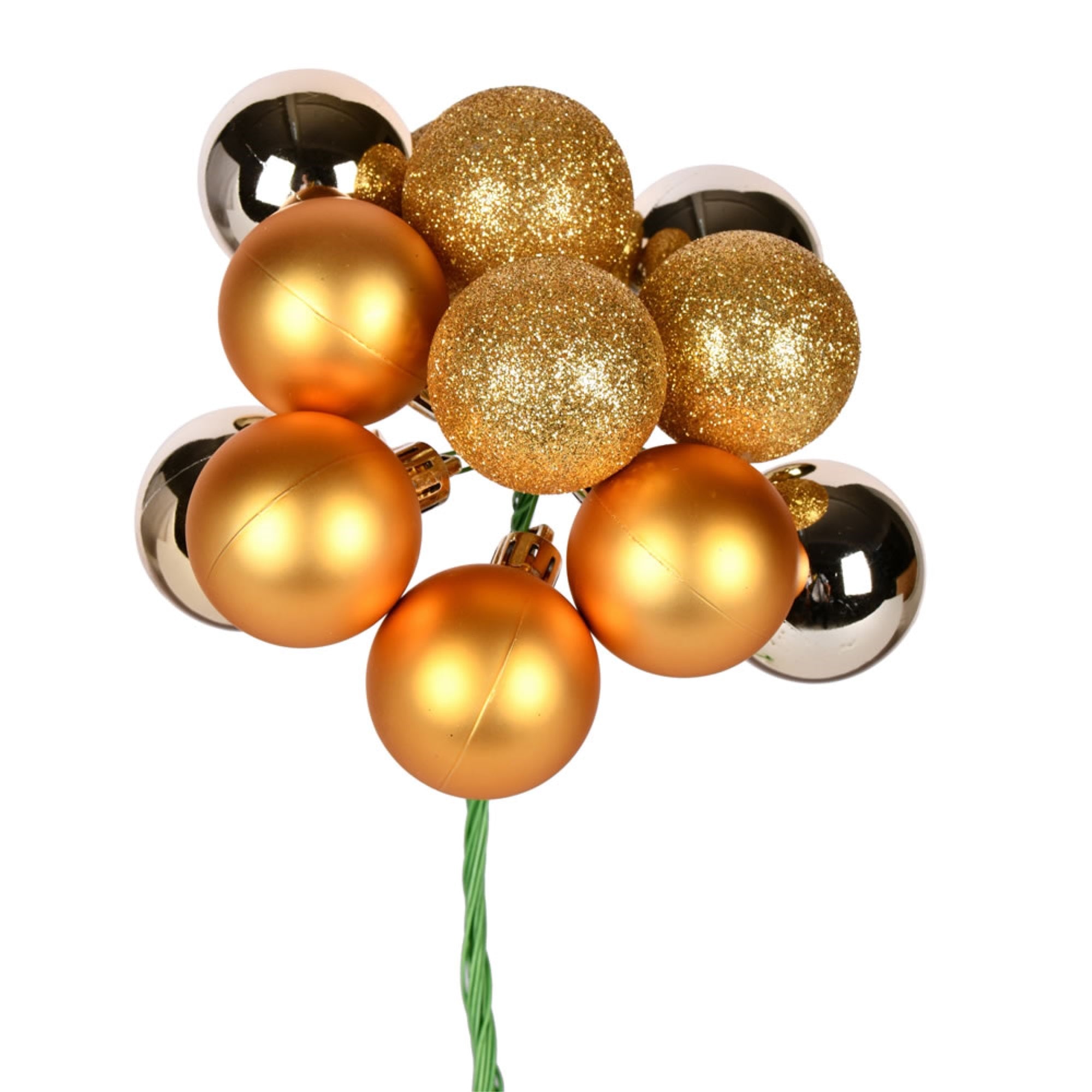 12” Gold Ball Ornament Pick 4/Bg