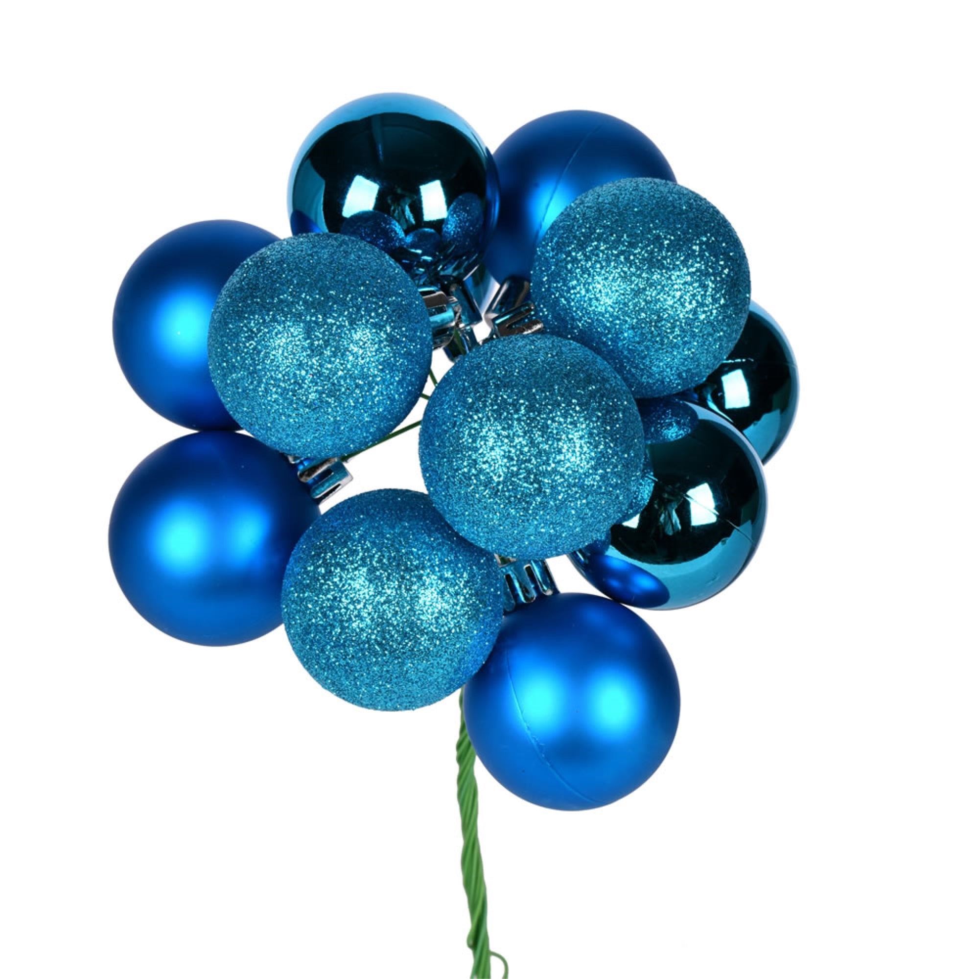 12” Turquoise Ball Ornament Pick 4/Bg