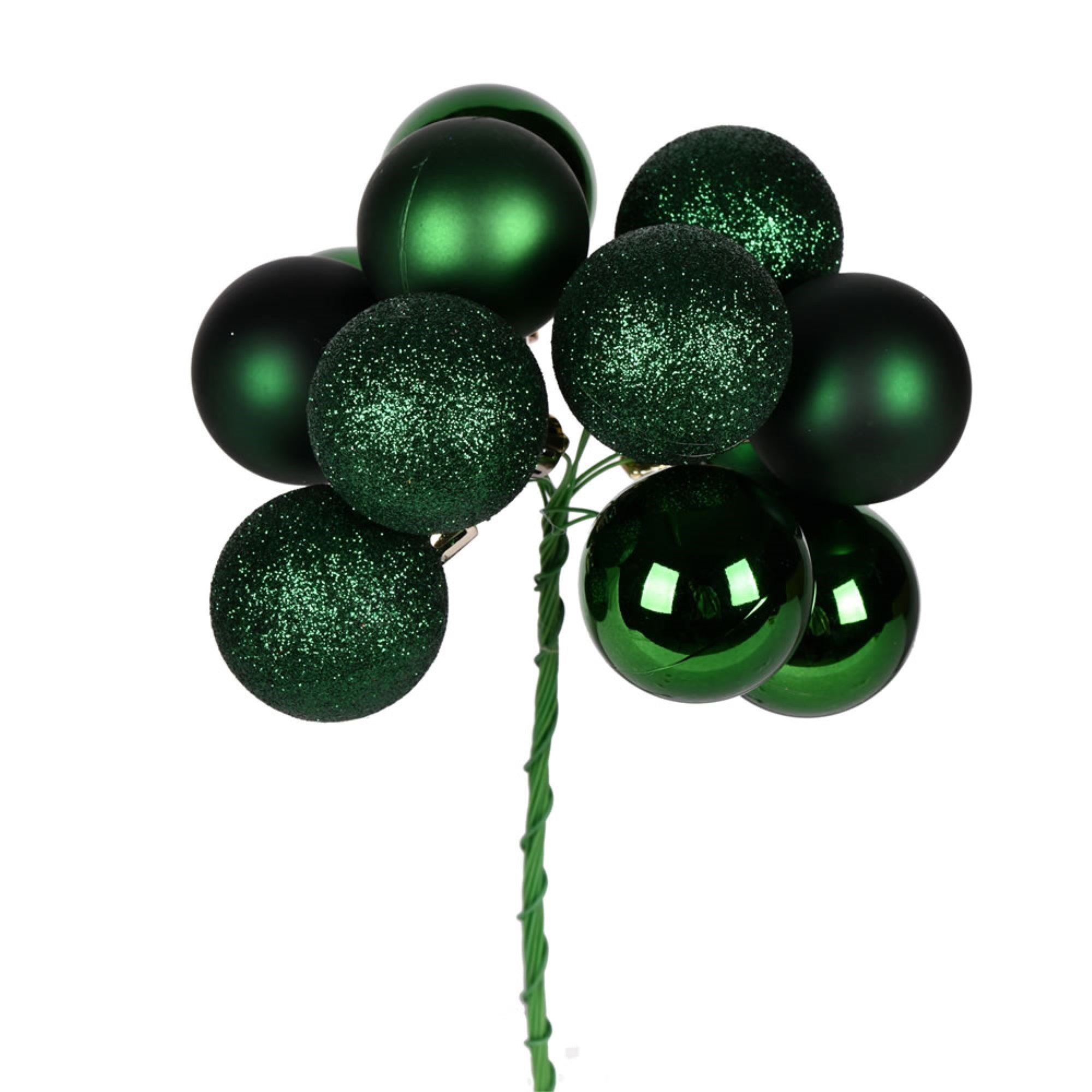 12” Emerald Ball Ornament Pick 4/Bg