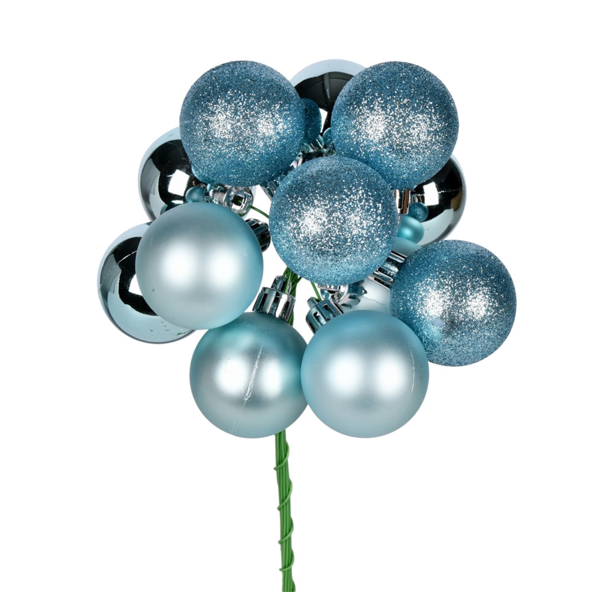 12” Baby Blue Ball Ornament Pick 4/Bg