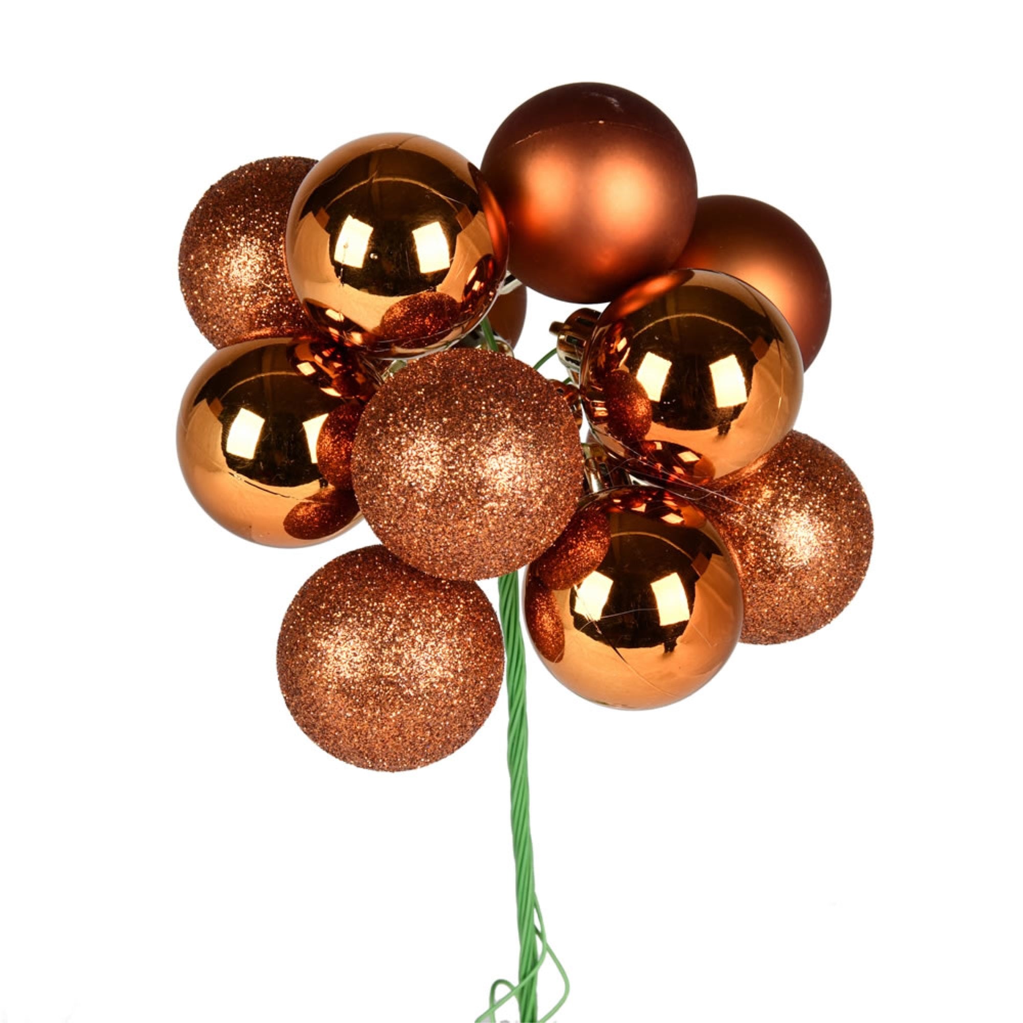 12” Copper Ball Ornament Pick 4/Bg