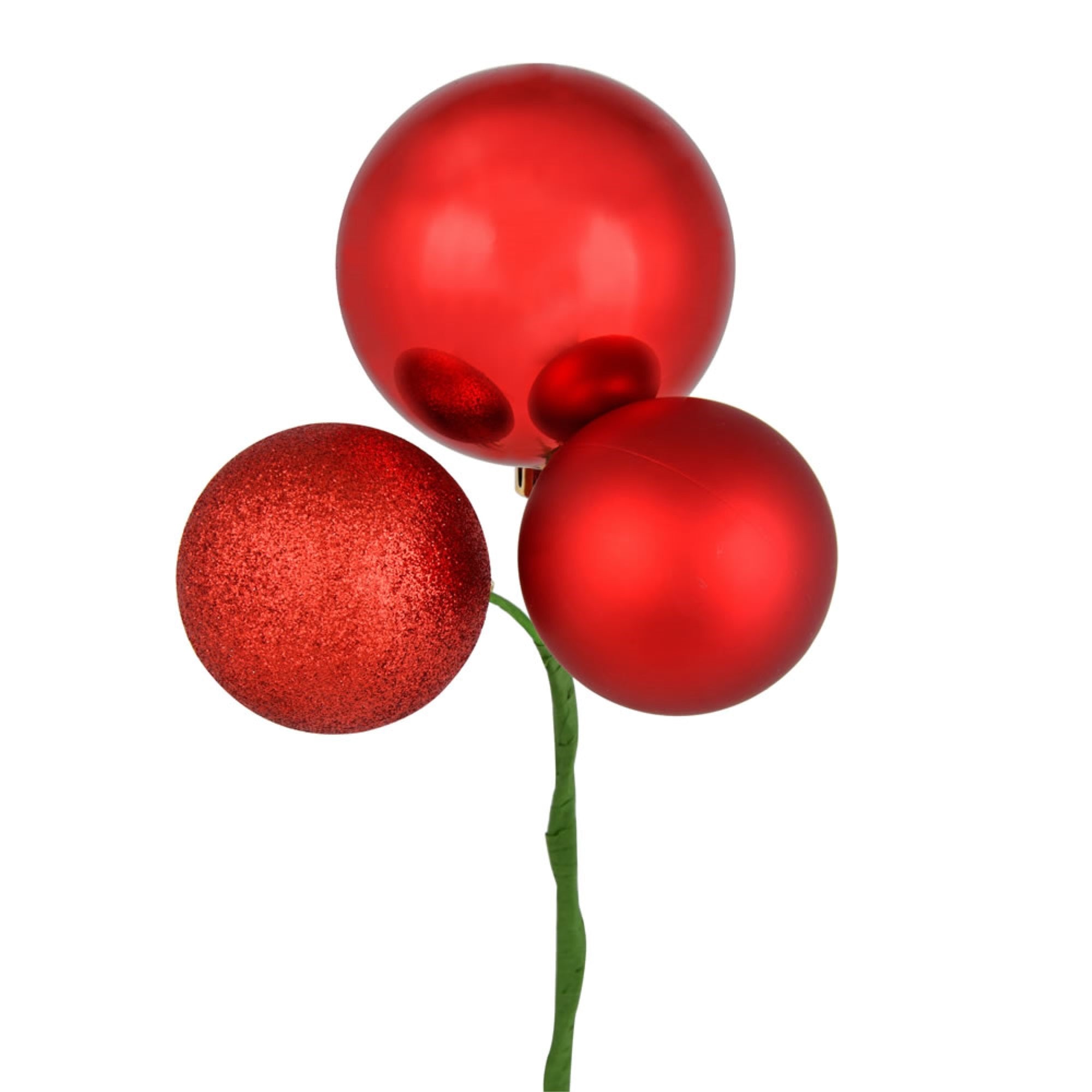 18” Red Ornament Pick 4/Bg