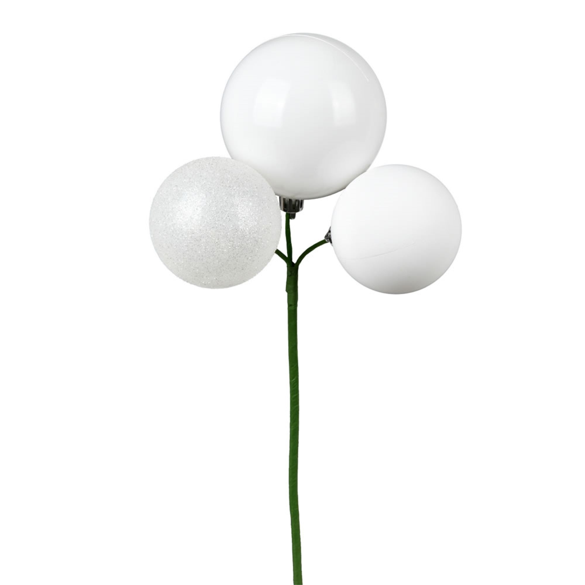 18” White Ornament Pick 4/Bg