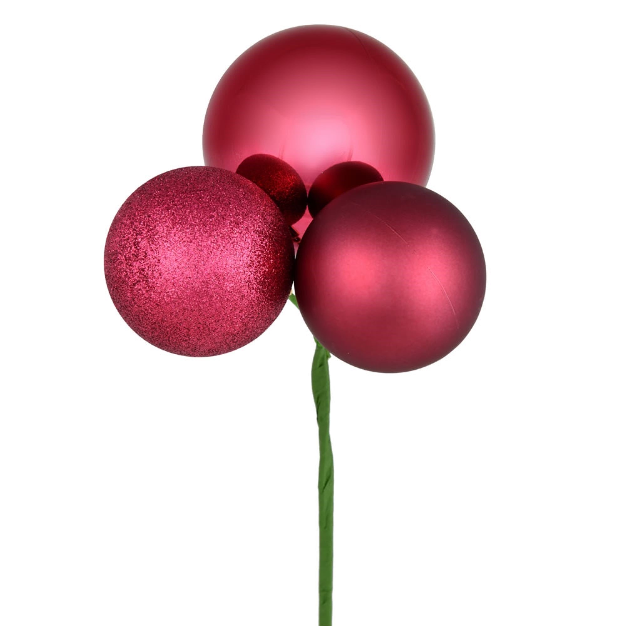 18” Berry Red Ornament Pick 4/Bg