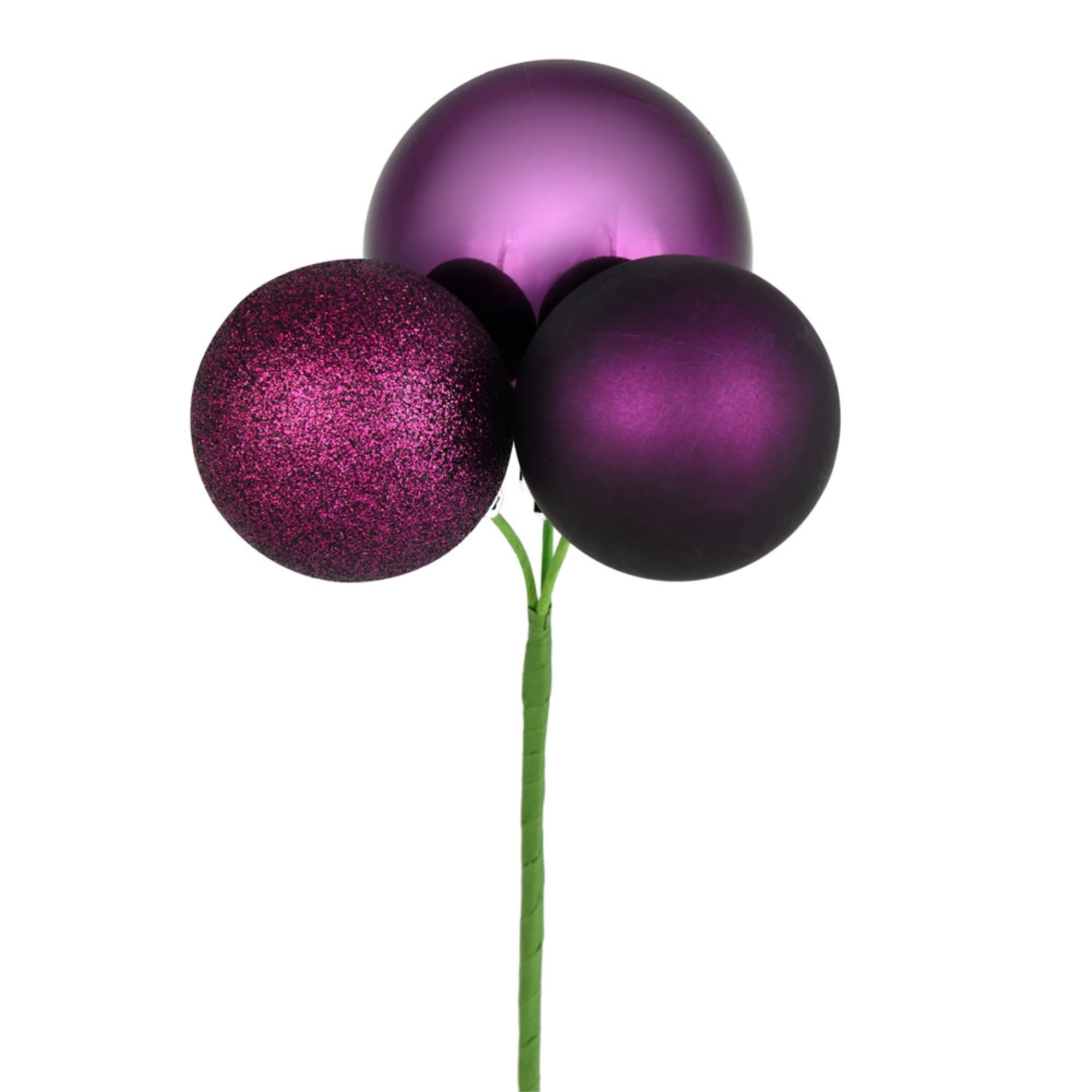 18” Plum Ornament Pick 4/Bg