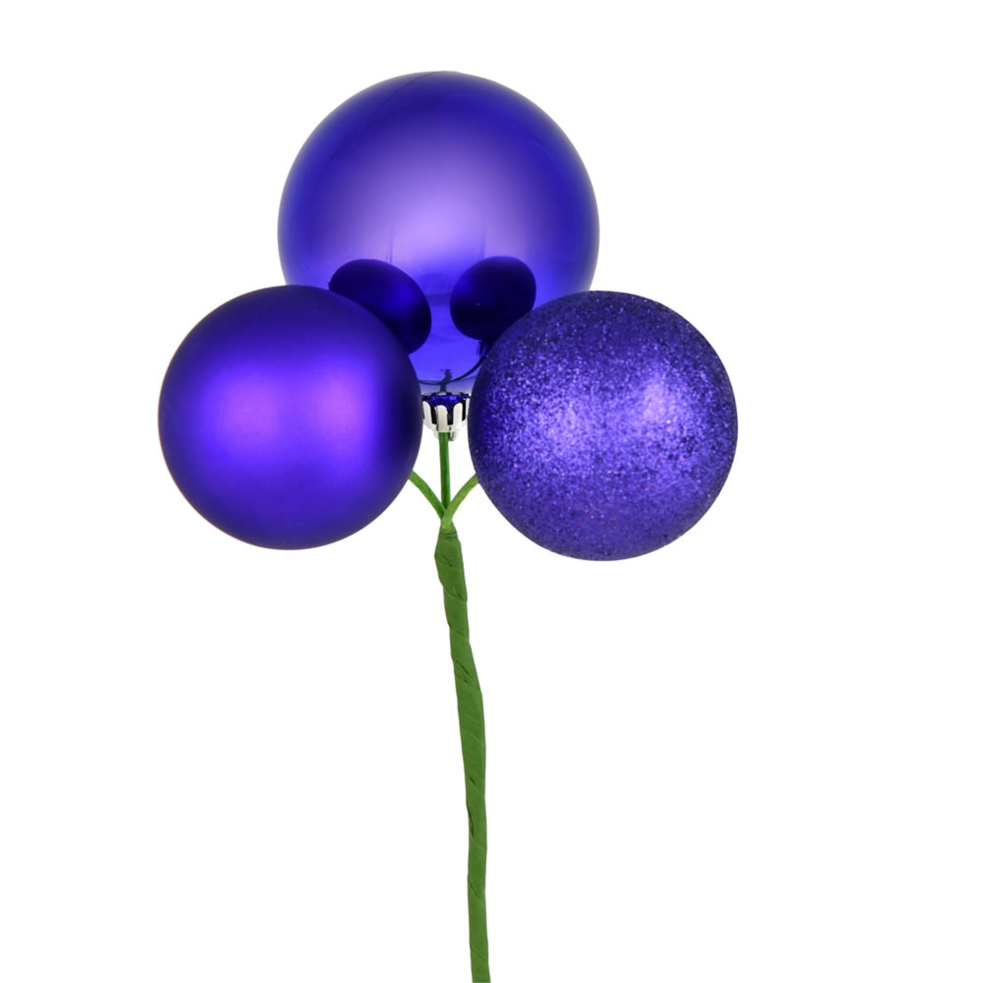 18” Purple Ornament Pick 4/Bg