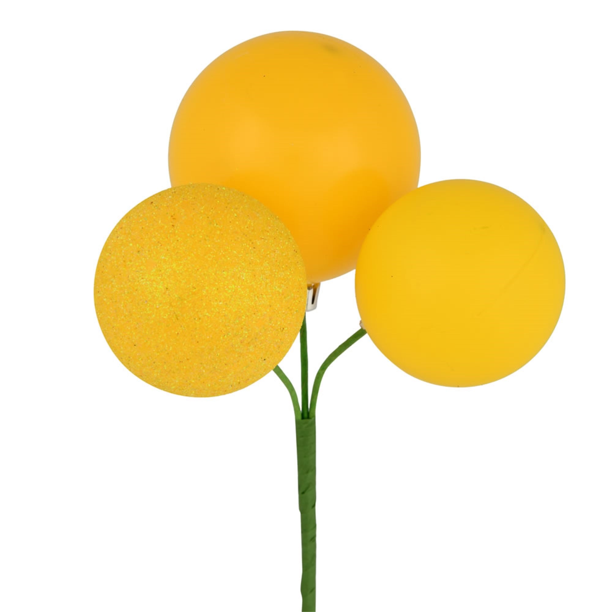 18” Yellow Ornament Pick 4/Bg