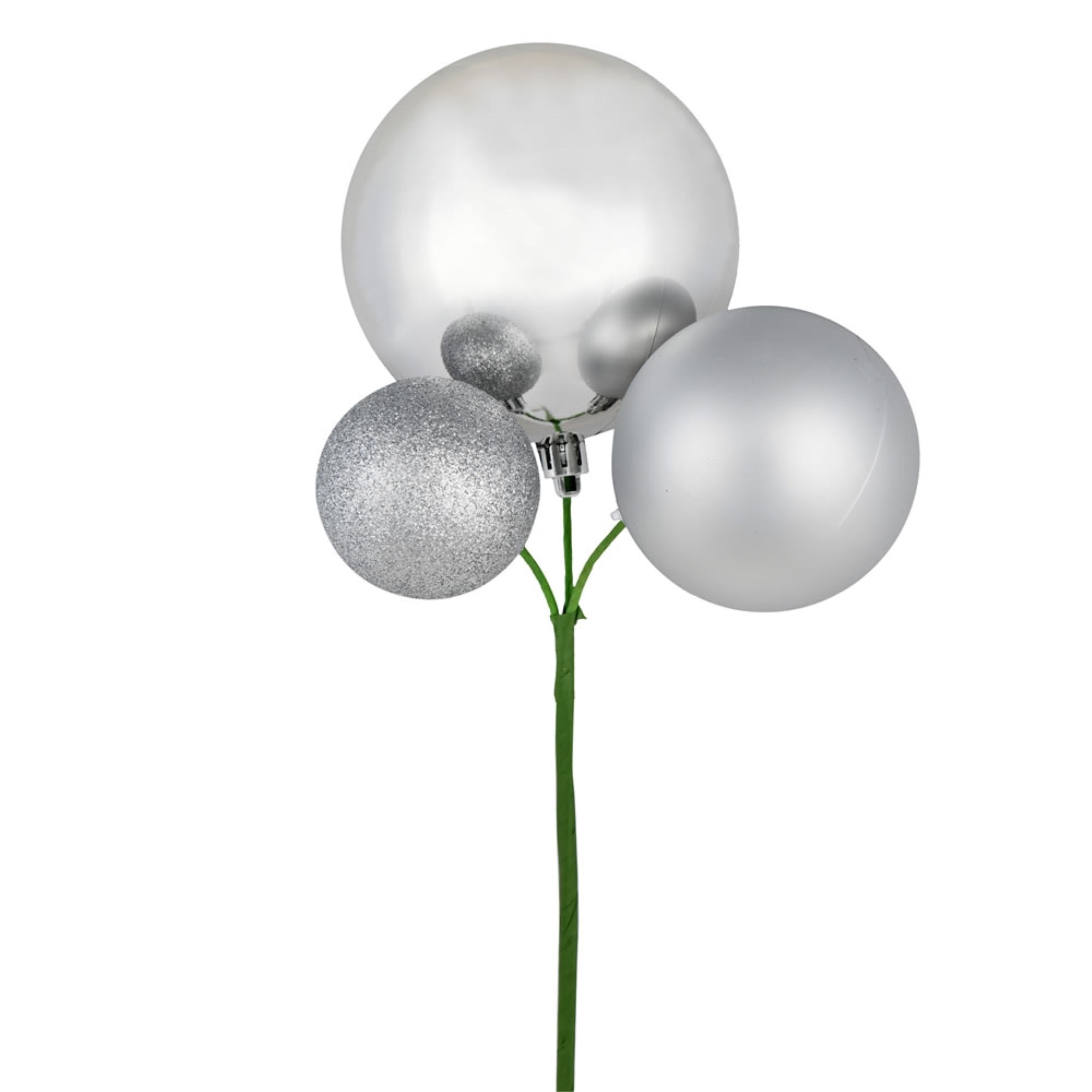 18” Silver Ornament Pick 3/Bg