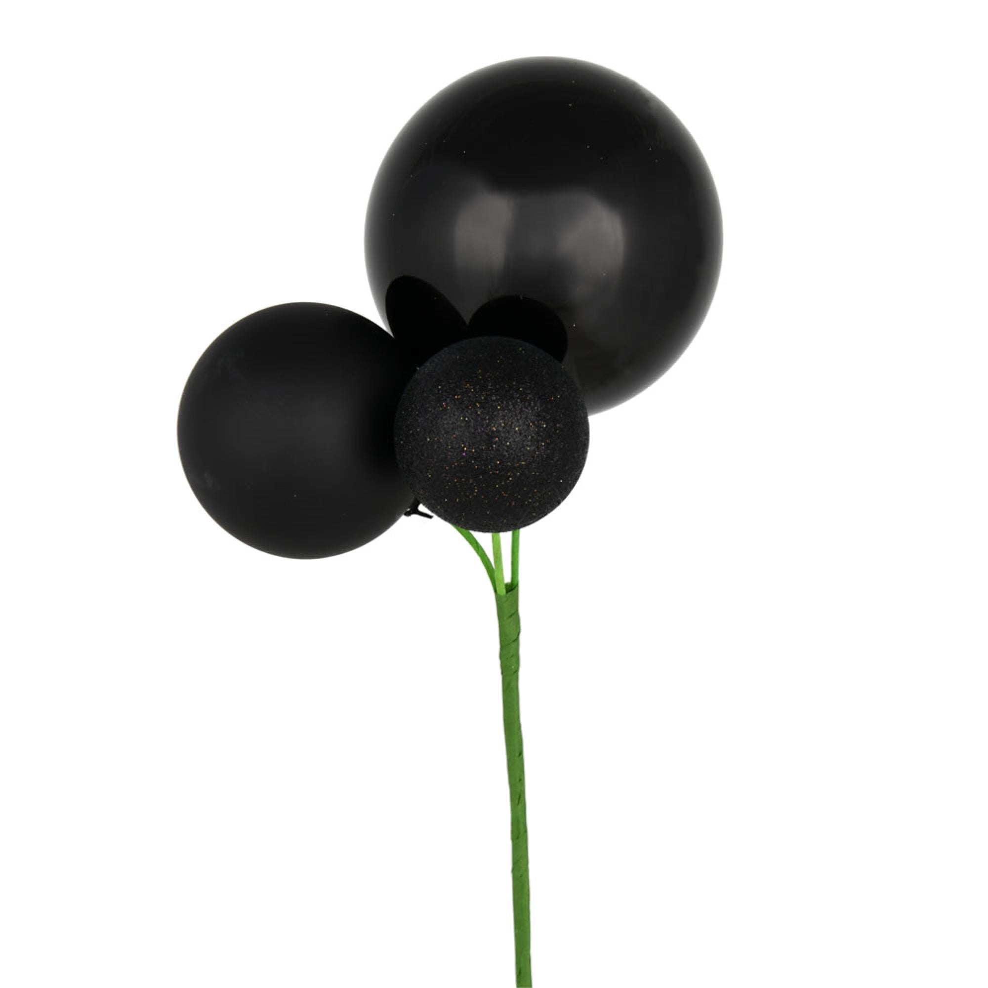 18” Black Ornament Pick 3/Bg
