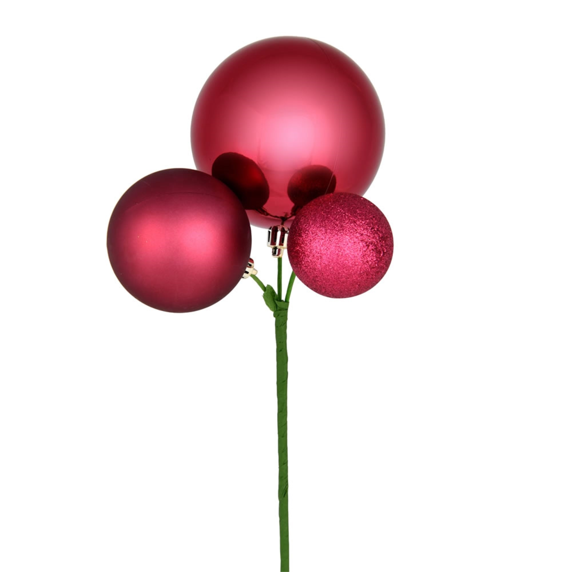 18” Berry Red Ornament Pick 3/Bg