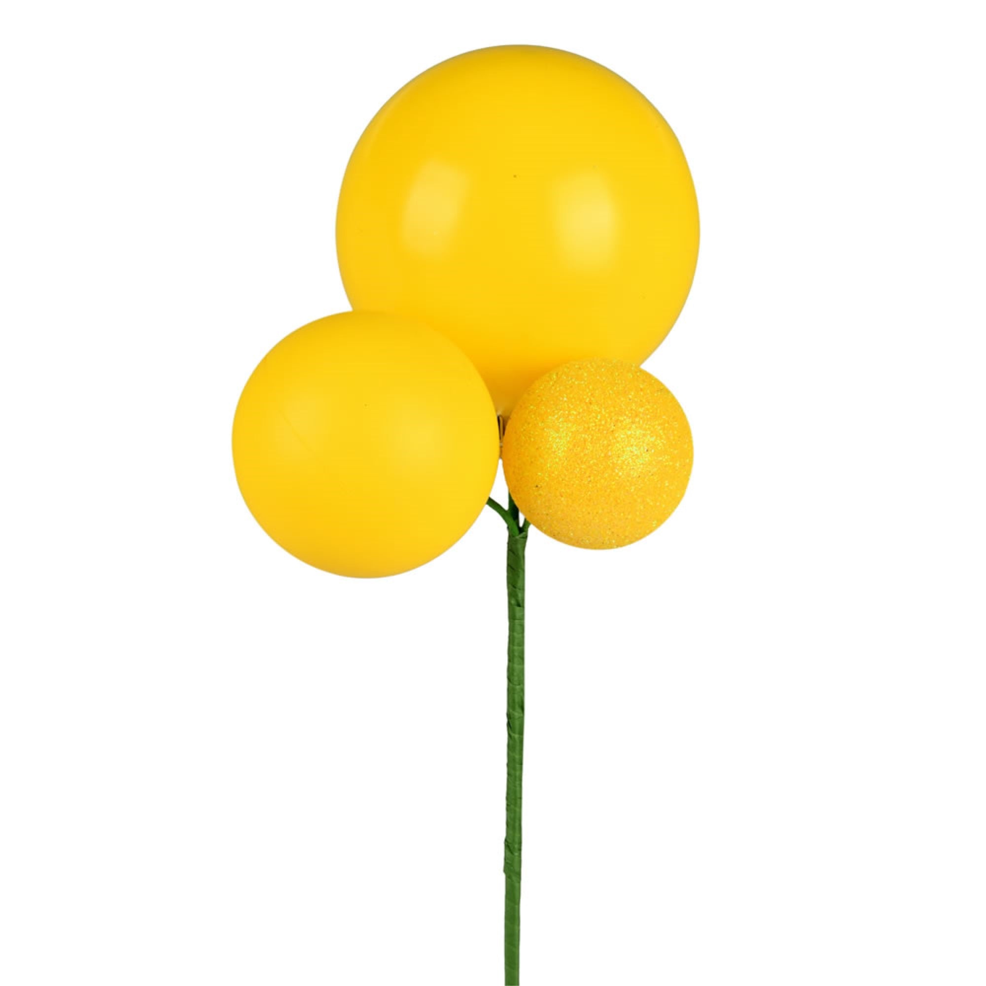18” Yellow Ornament Pick 3/Bg