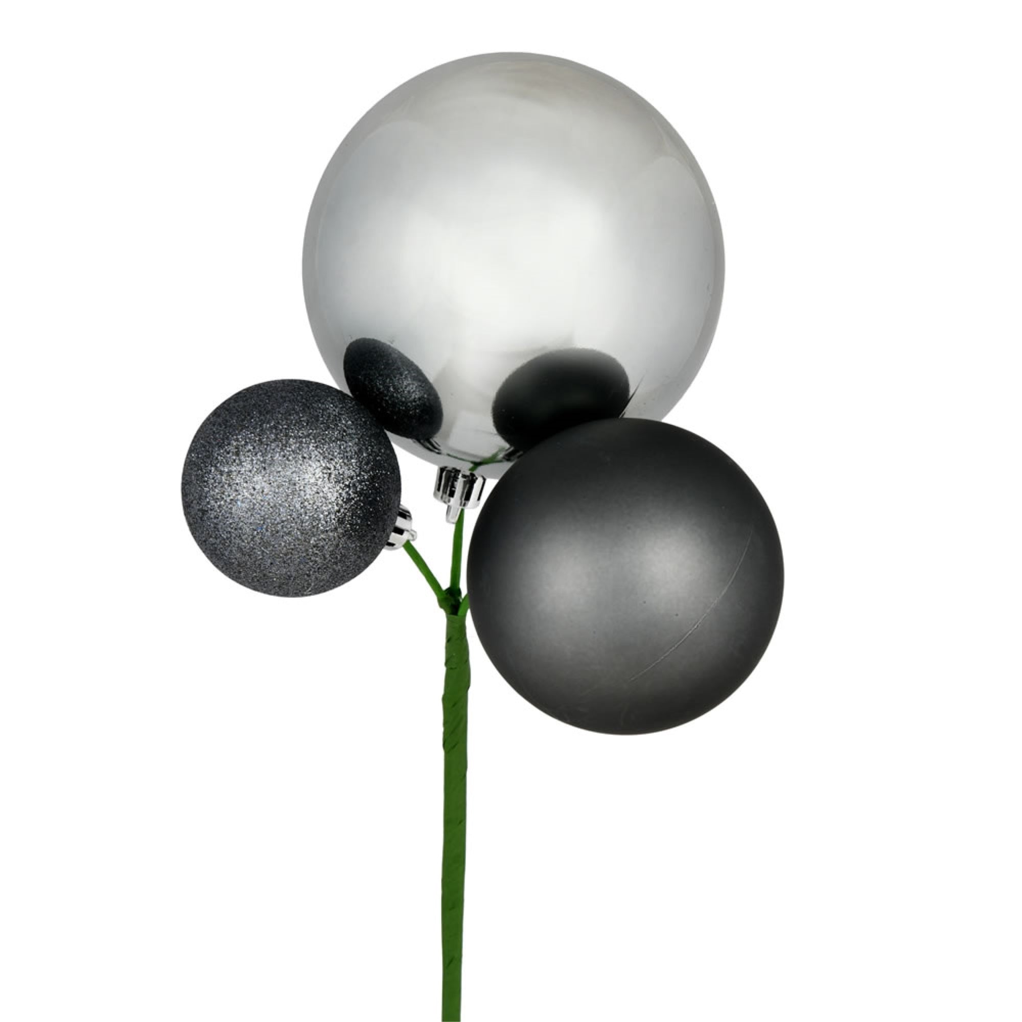 18” Pewter Ornament Pick 3/Bg