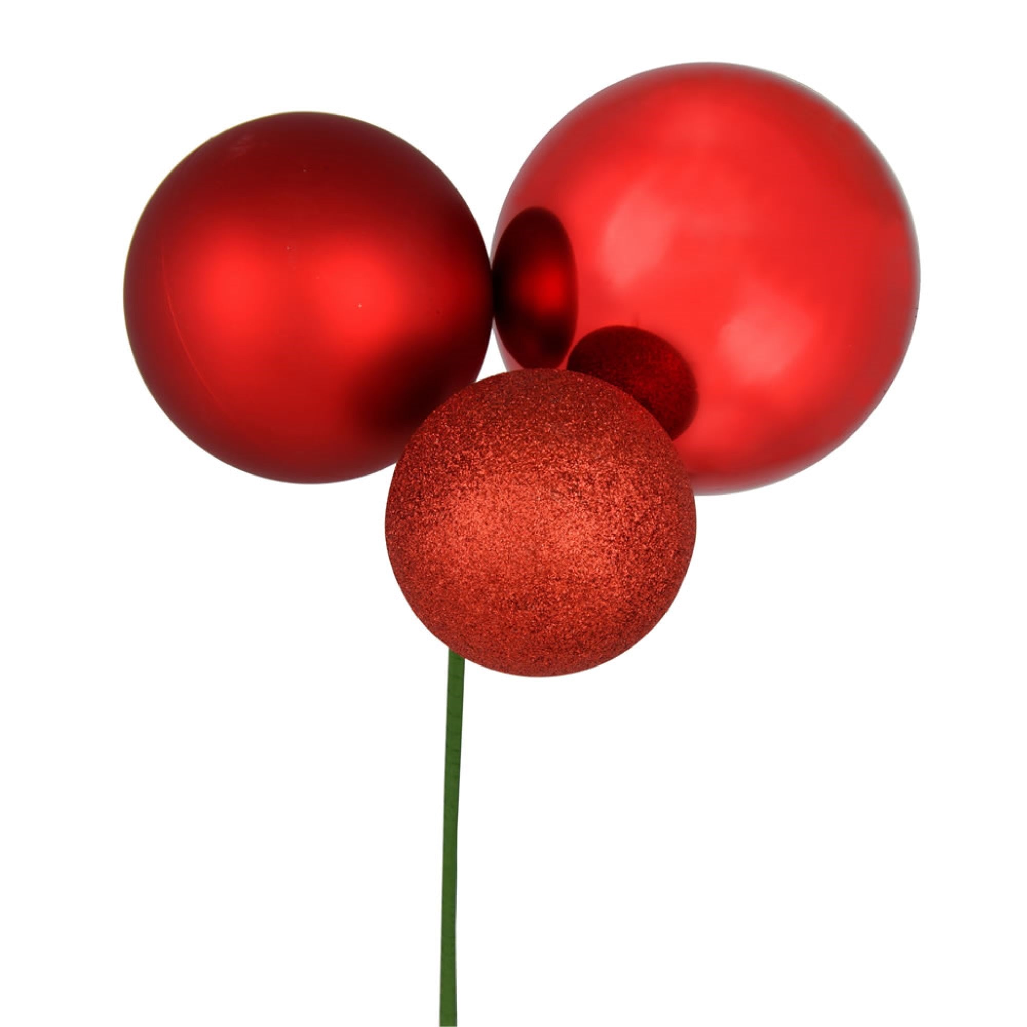 18” Red Ornament Pick 2/Bg