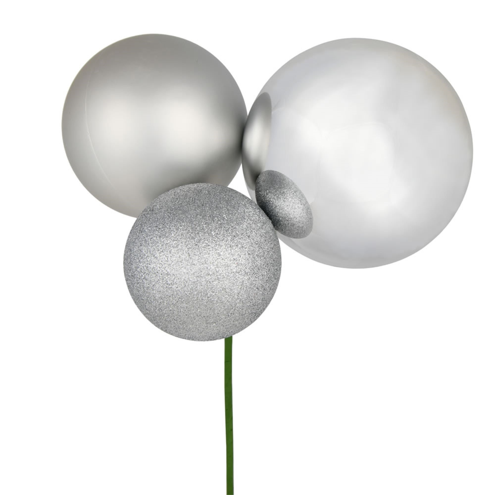 18” Silver Ornament Pick 2/Bg