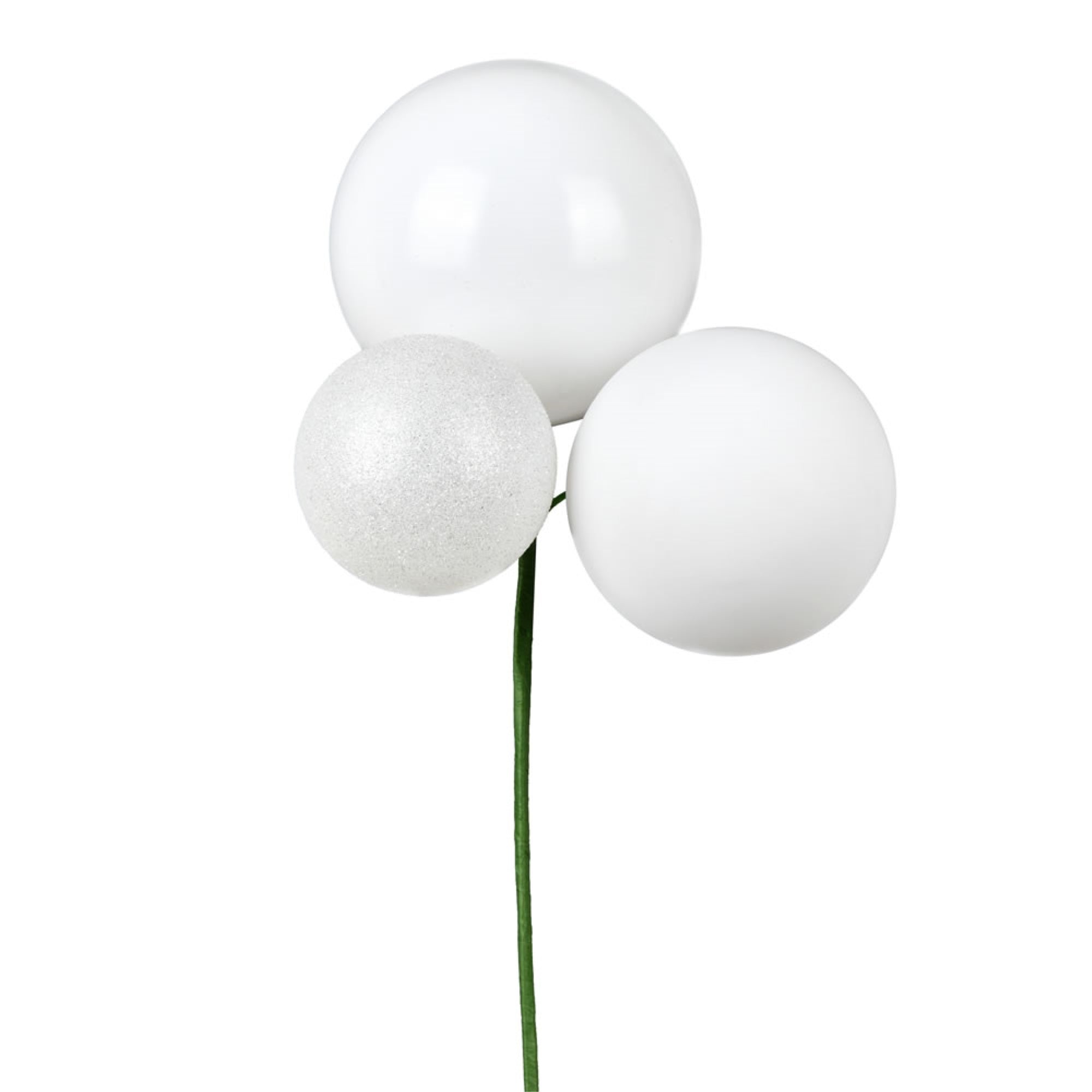 18” White Ornament Pick 2/Bg