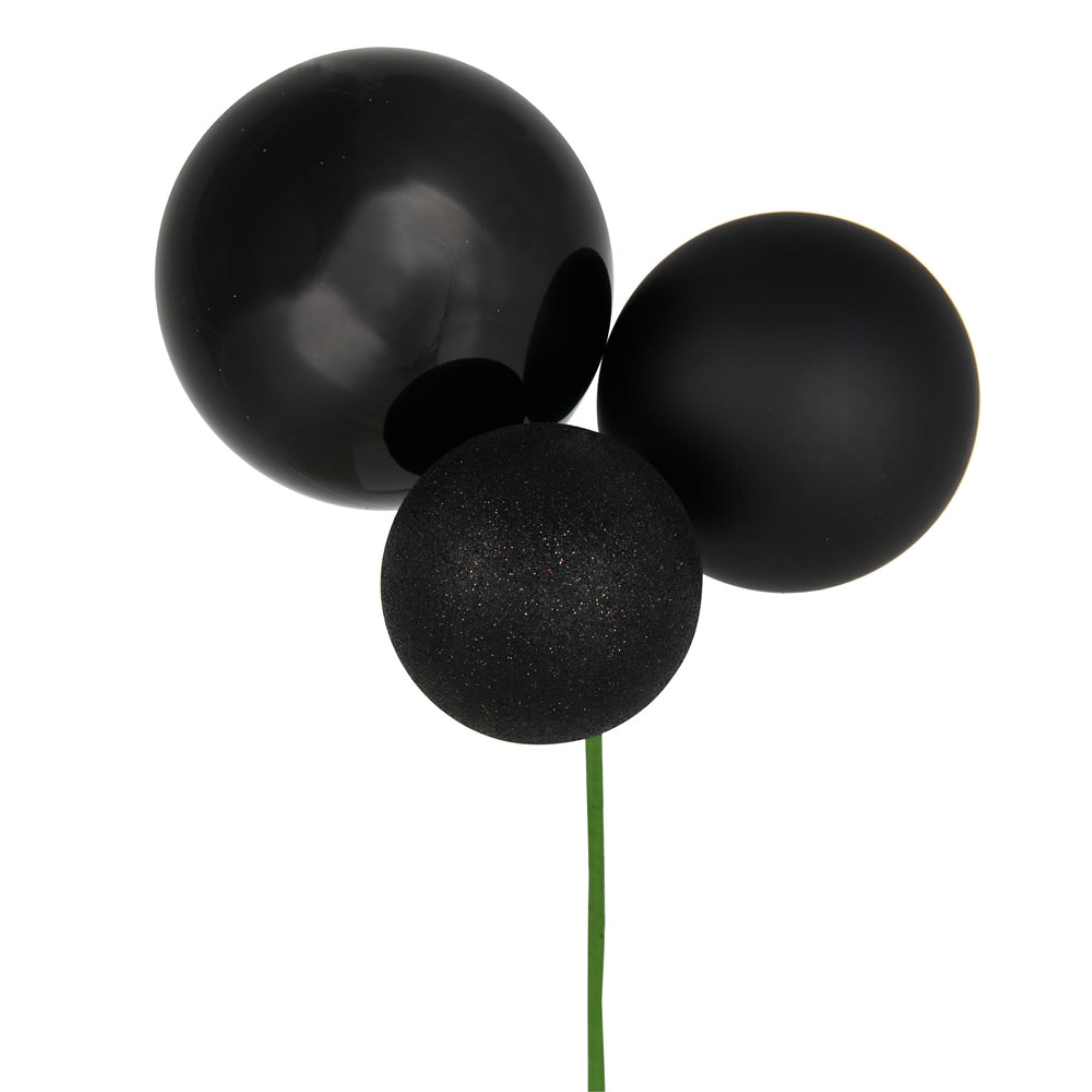 18” Black Ornament Pick 2/Bg