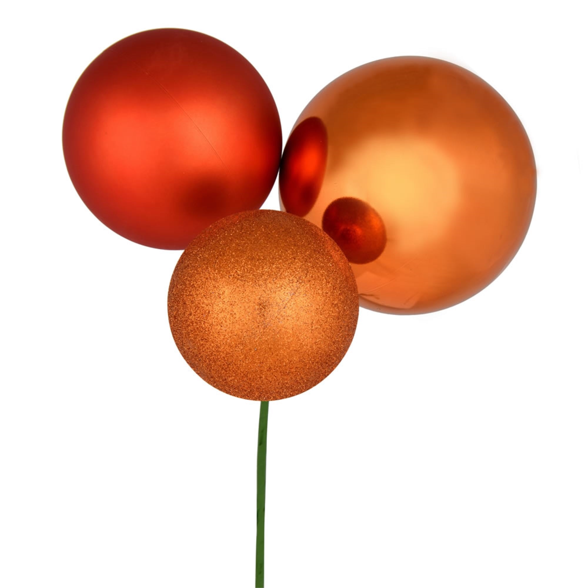 18” Burnish Orange Ornament Pick 2/Bg