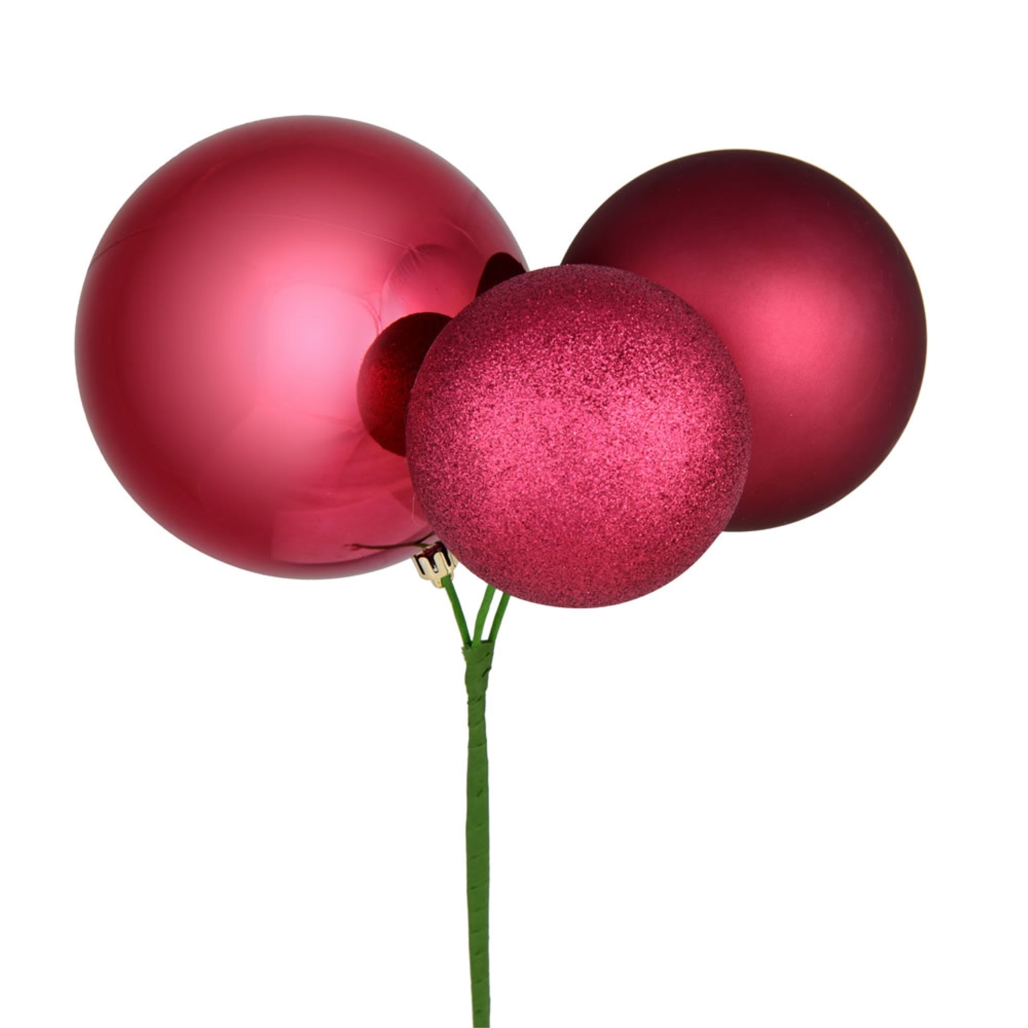 18” Berry Red Ornament Pick 2/Bg