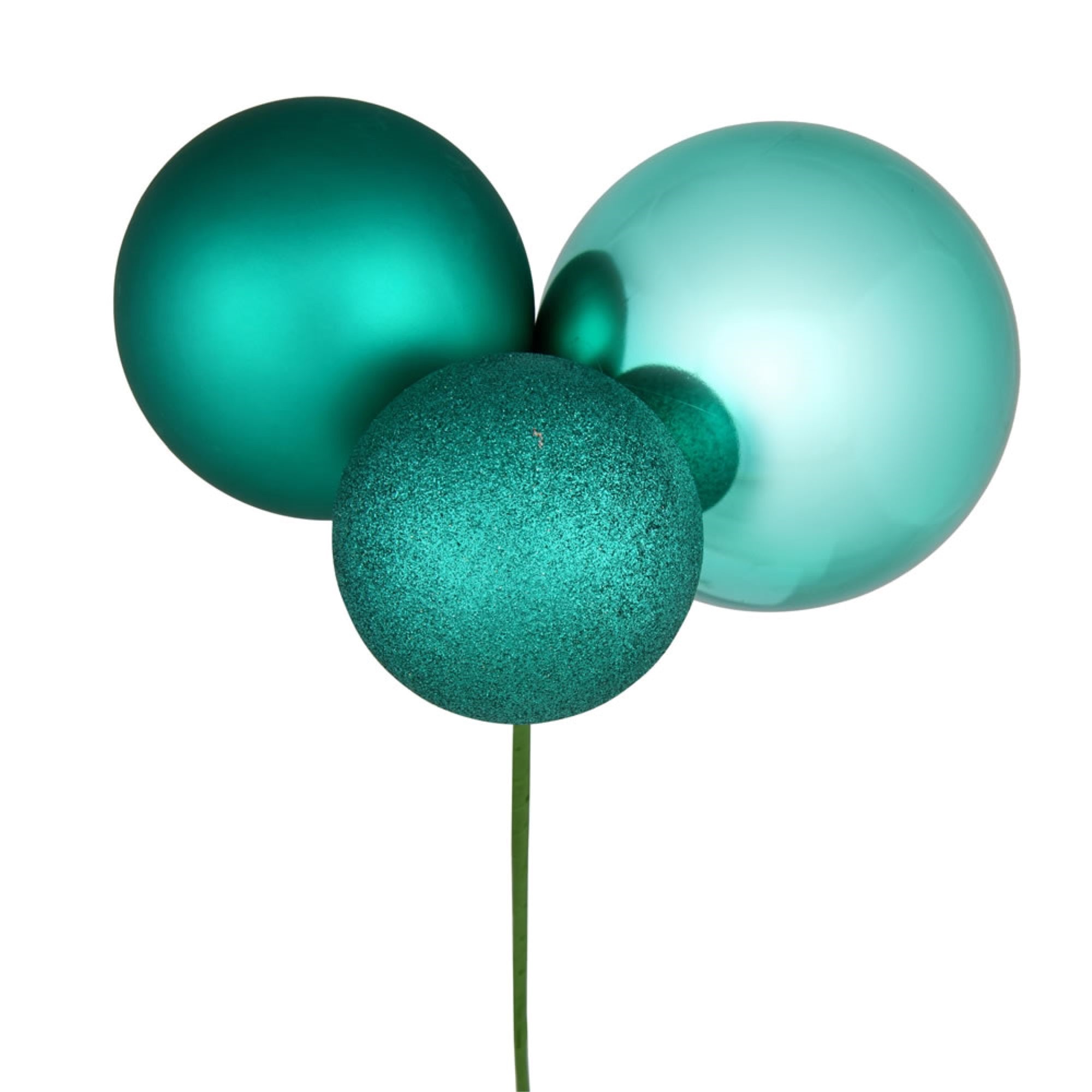 18” Teal Ornament Pick 2/Bg