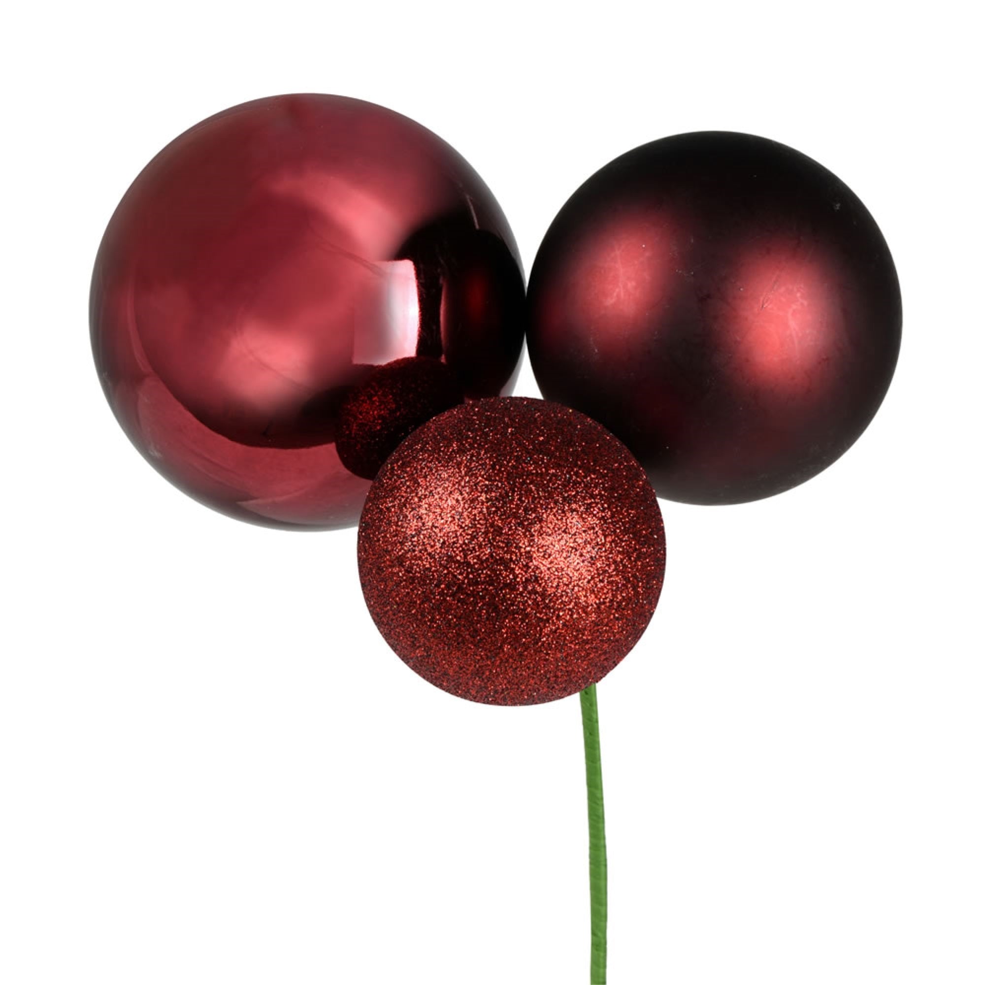 18” Burgundy Ornament Pick 2/Bg