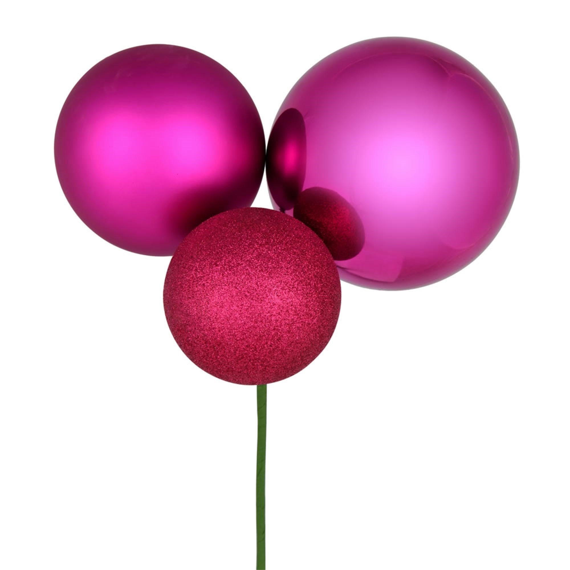 18” Fuchsia Ornament Pick 2/Bg