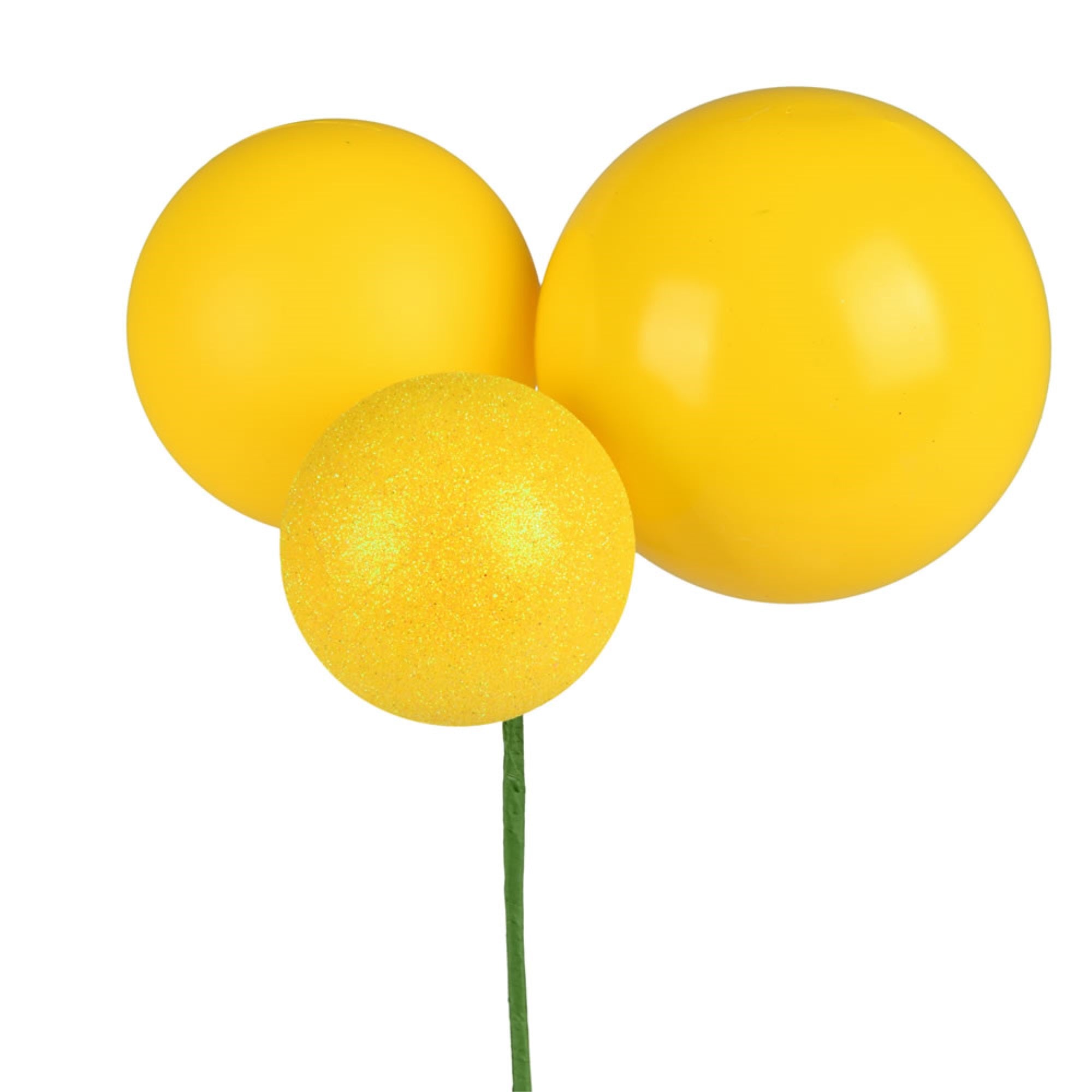 18” Yellow Ornament Pick 2/Bg