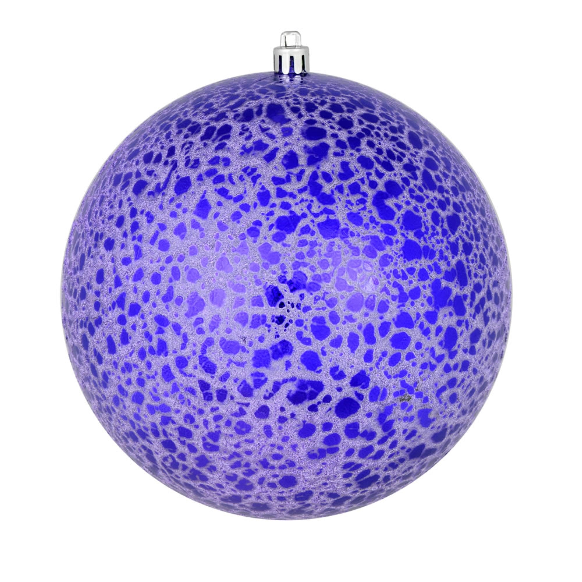 6” Purple Crackle Ball Ornament 4/Bag