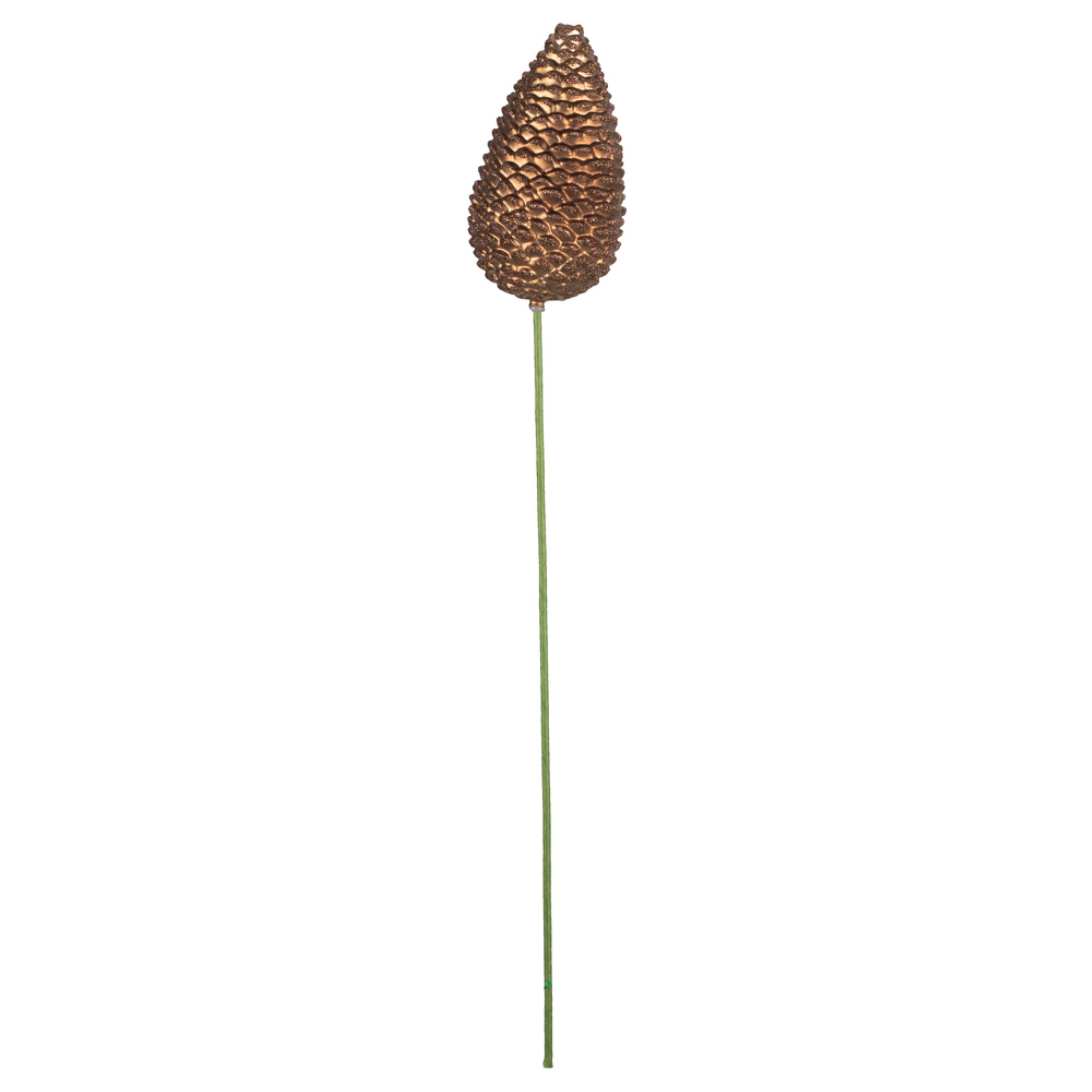 24” Mocha Glitter Pinecone Stick 4/Bag