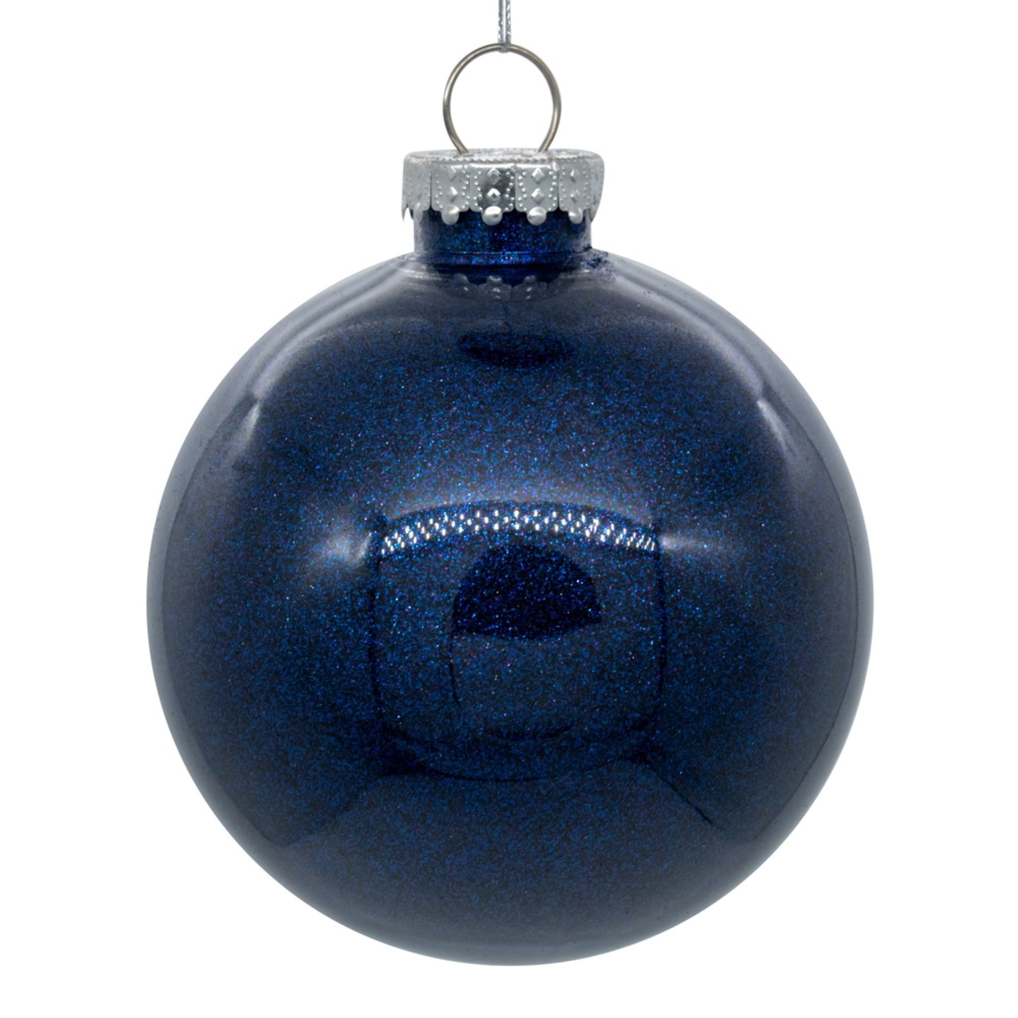 3” Midnite Blue Glitter Clear Ball 12/bg