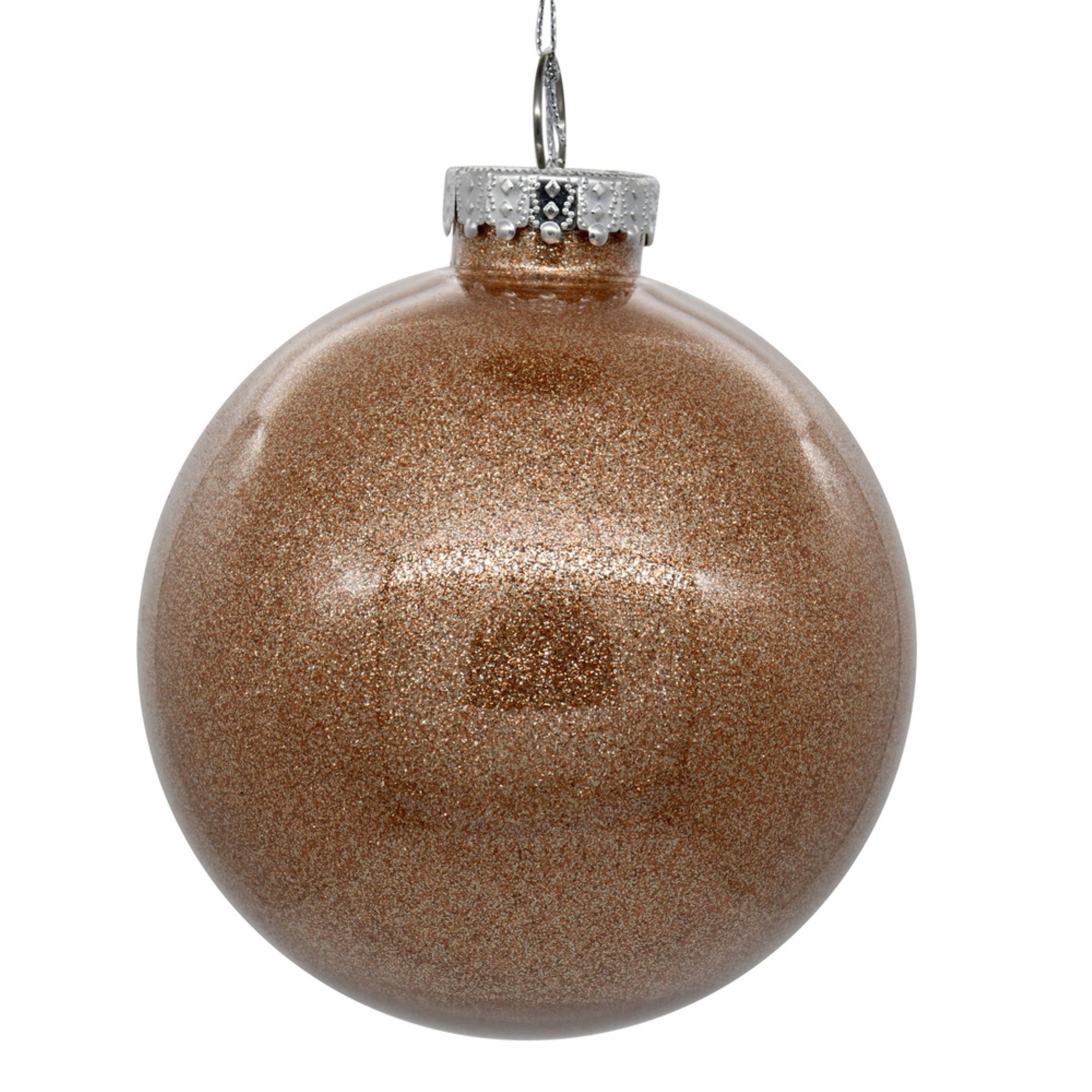 4” Cafe Latte Glitter Clear Ball 6/bag