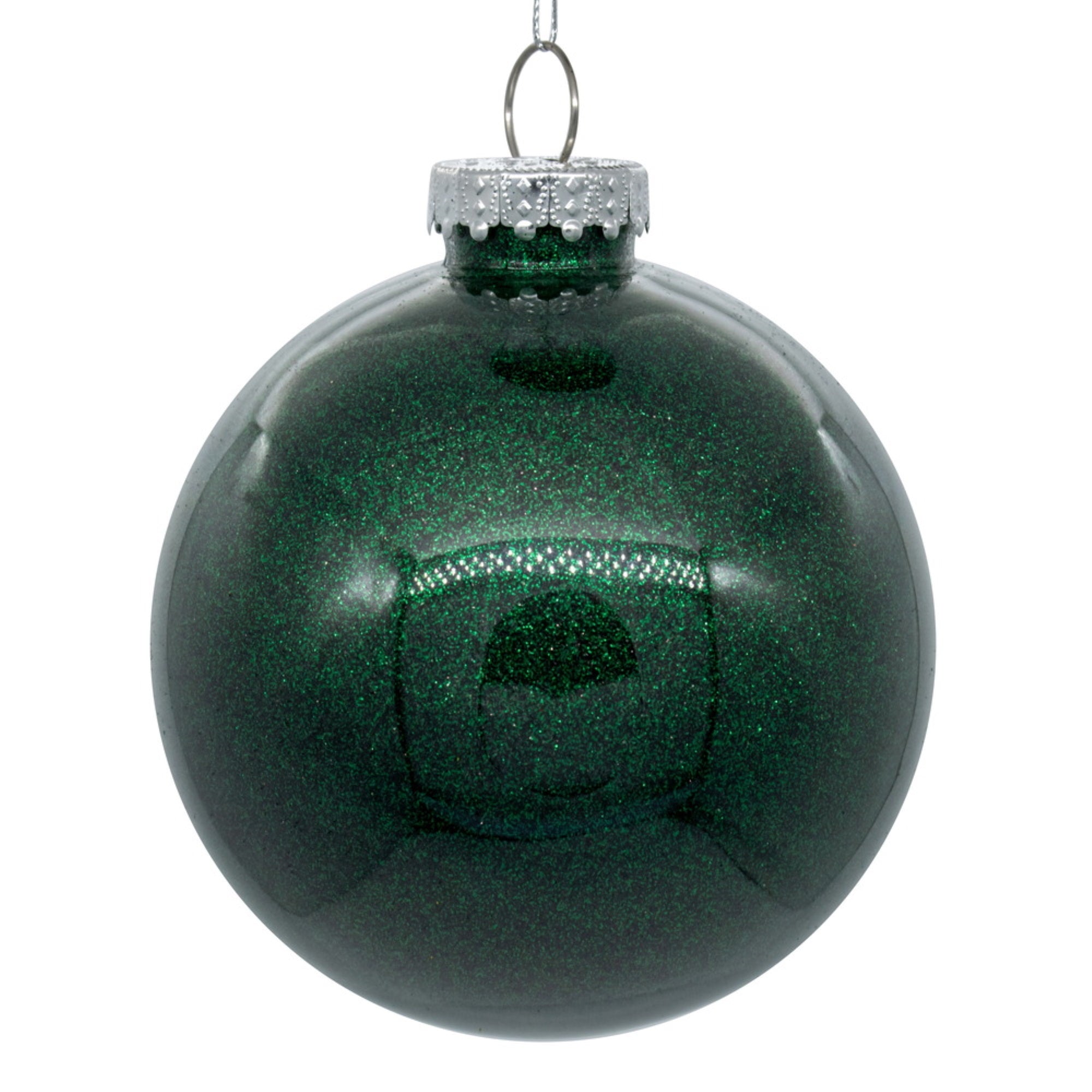 4.75” Midt Green Glitter Clear Ball 4/bg