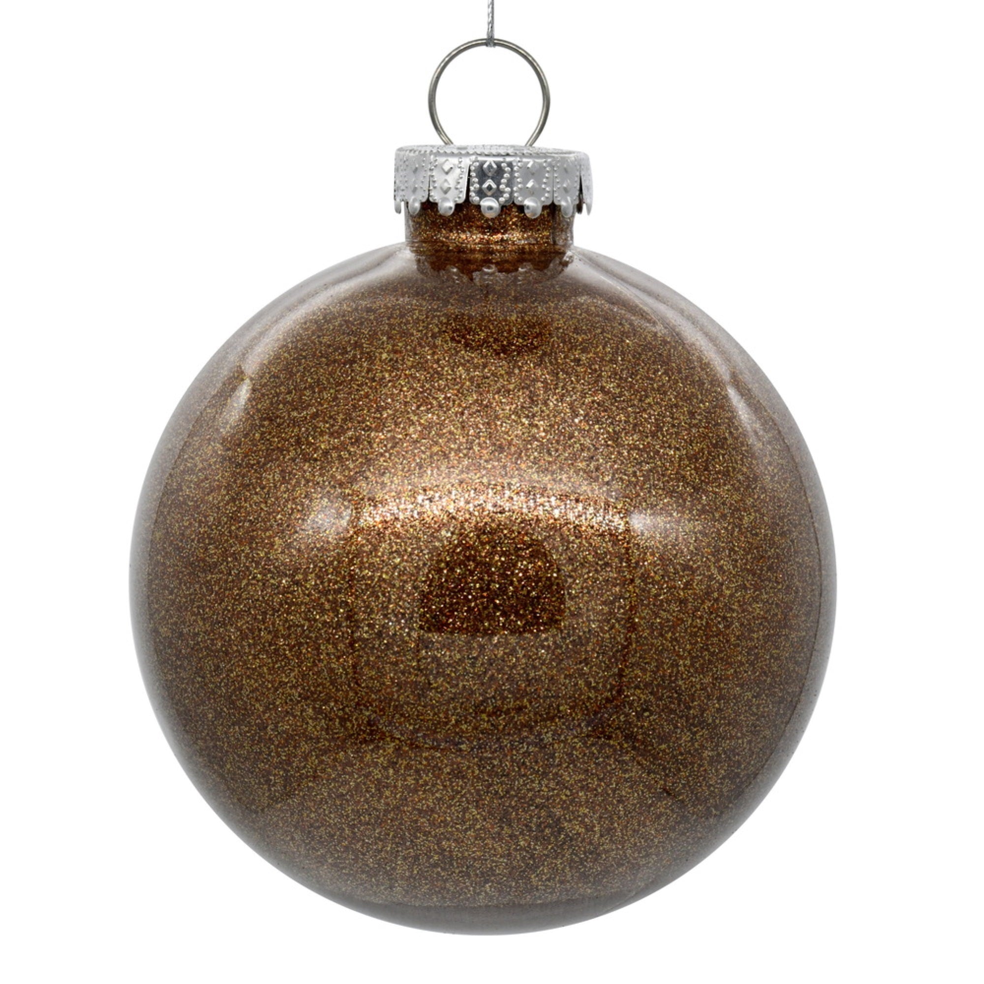 4.75” Mocha Glitter Clear Ball 4/bag