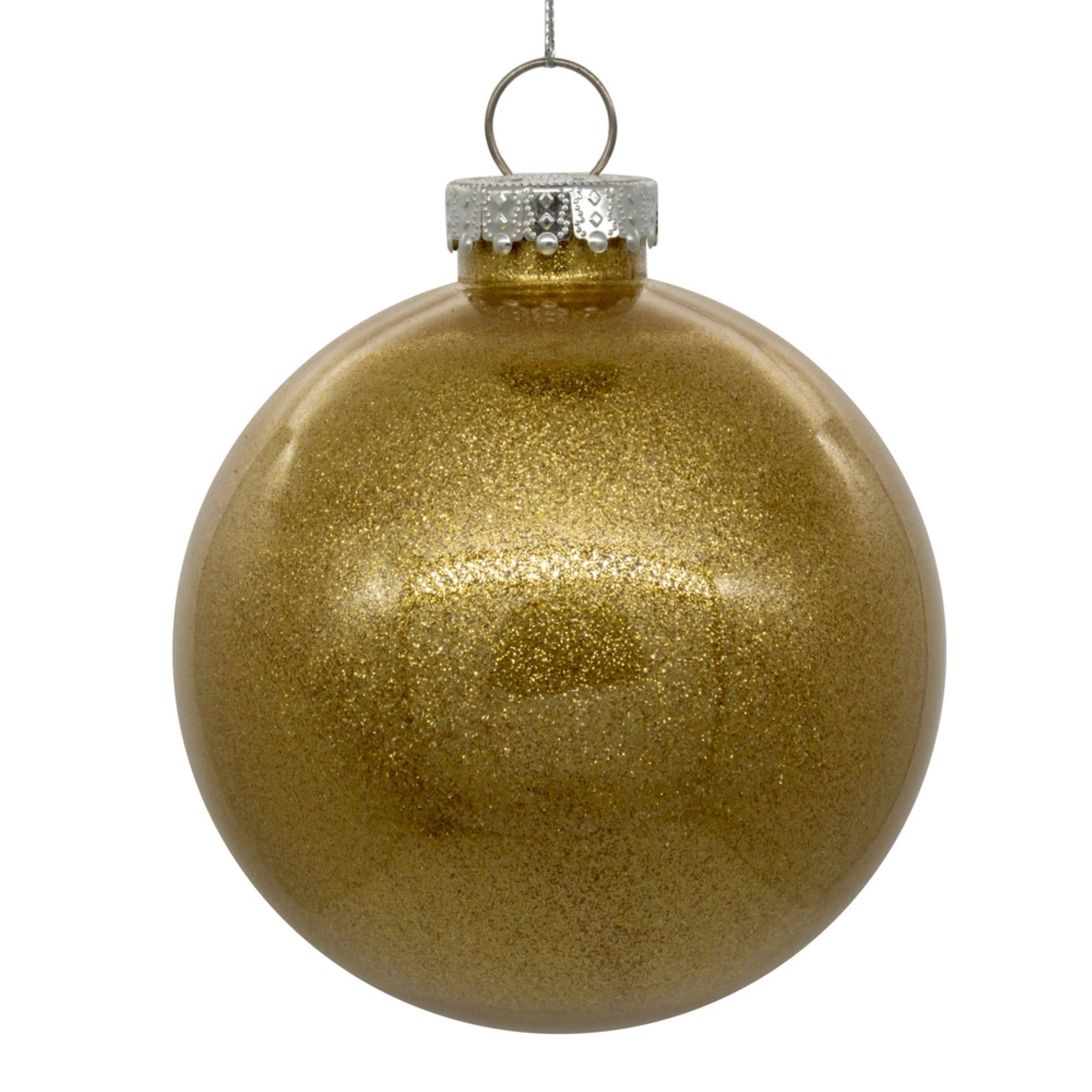 6” Gold Glitter Clear Ball 4/bag