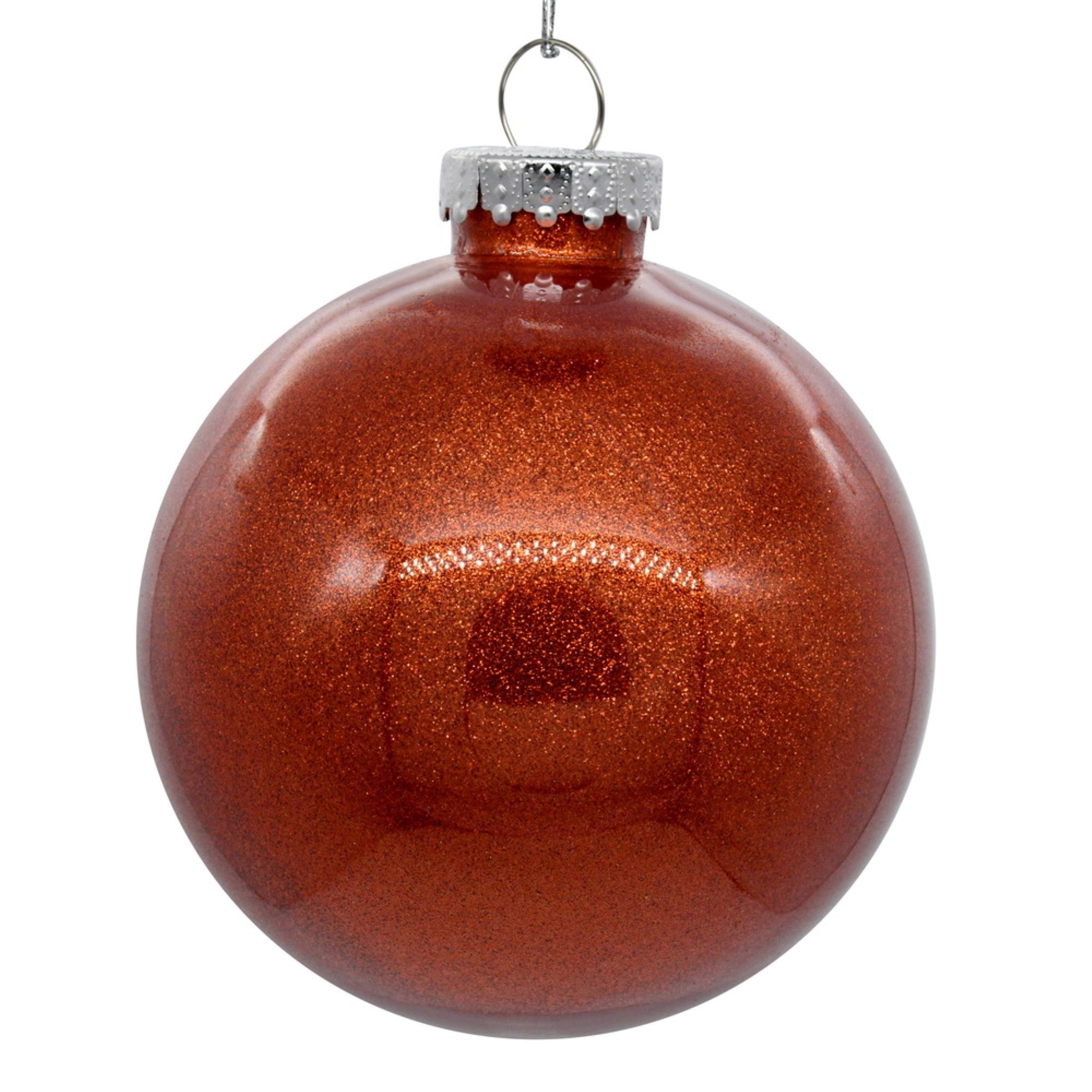 6” Bittersweet Glitter Clear Ball 4/bag