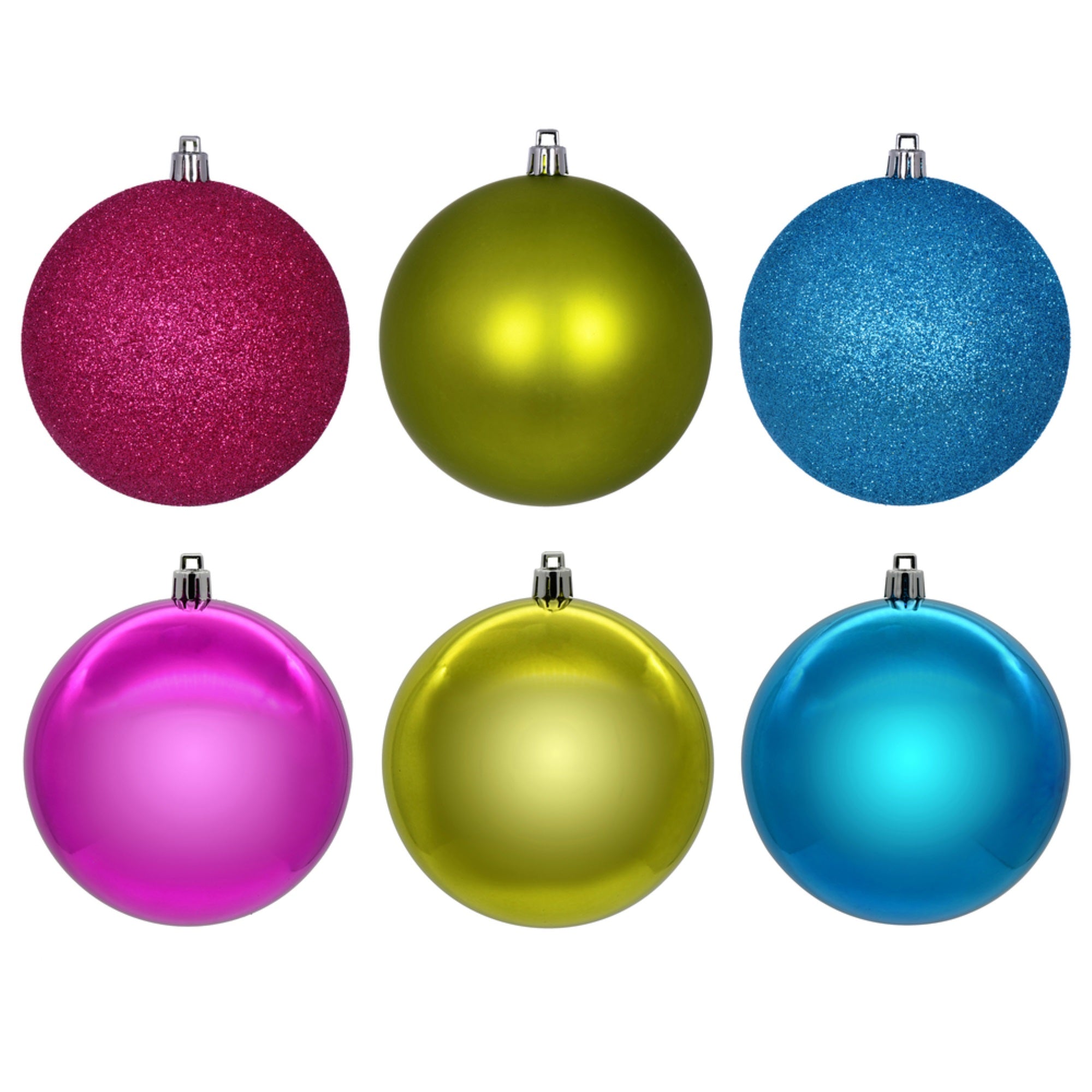 3” Fuchsia Lime Turquoise Asst 12/box
