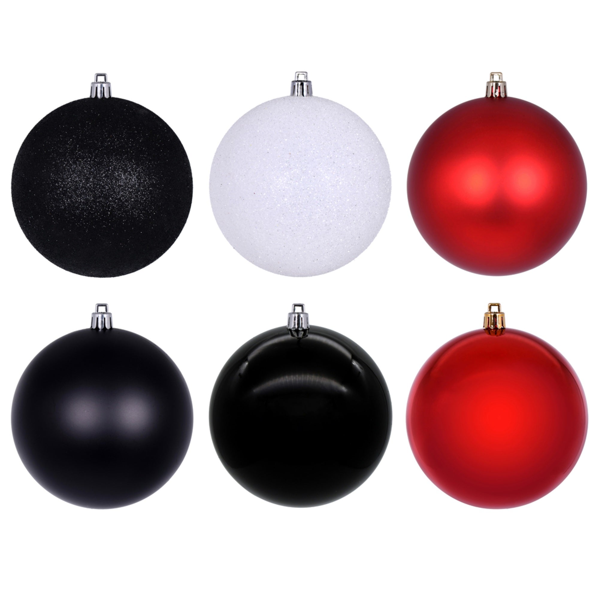 3” Red Black White Ornament Asst 24/box
