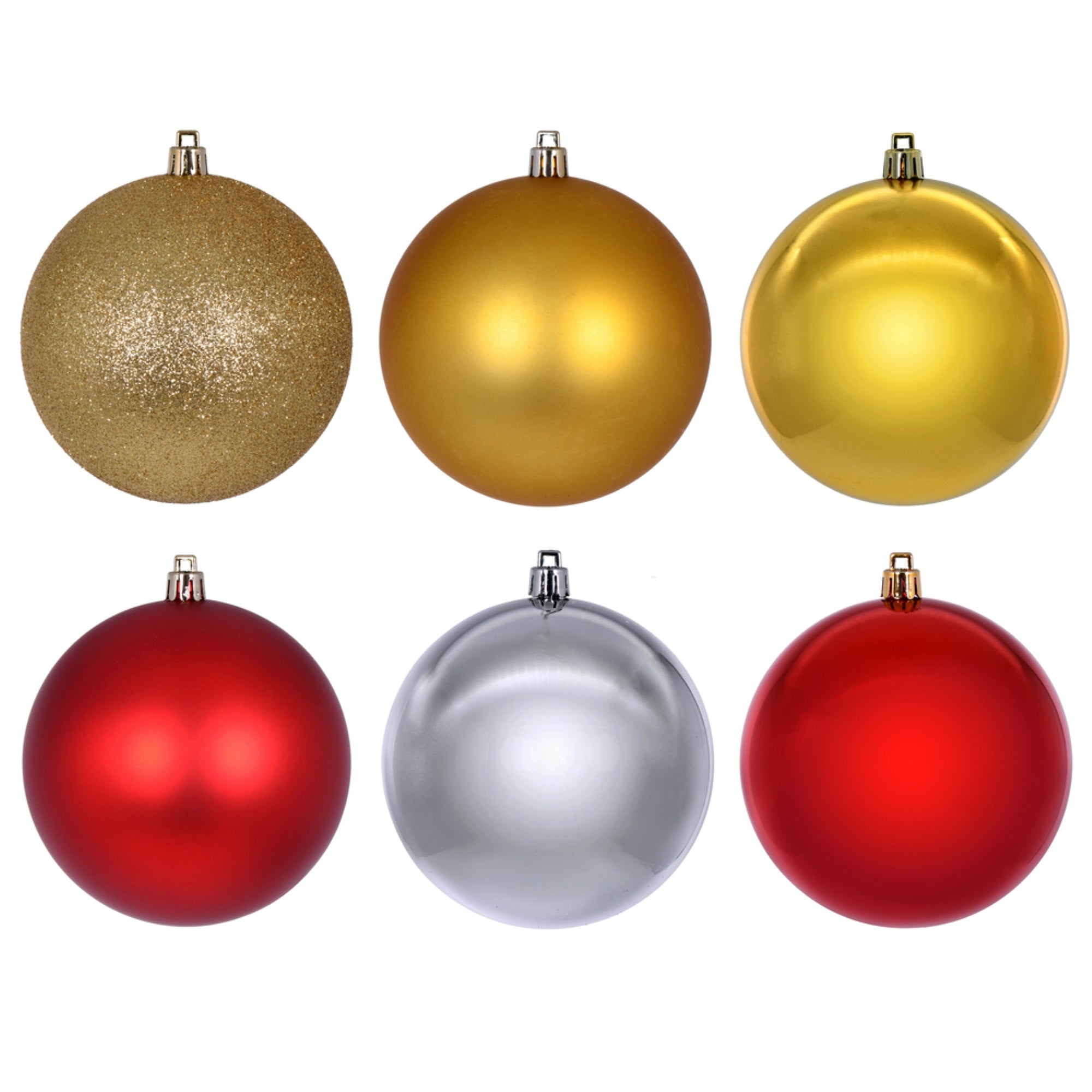 3” Gold Red Silver Ornament Asst 24/box