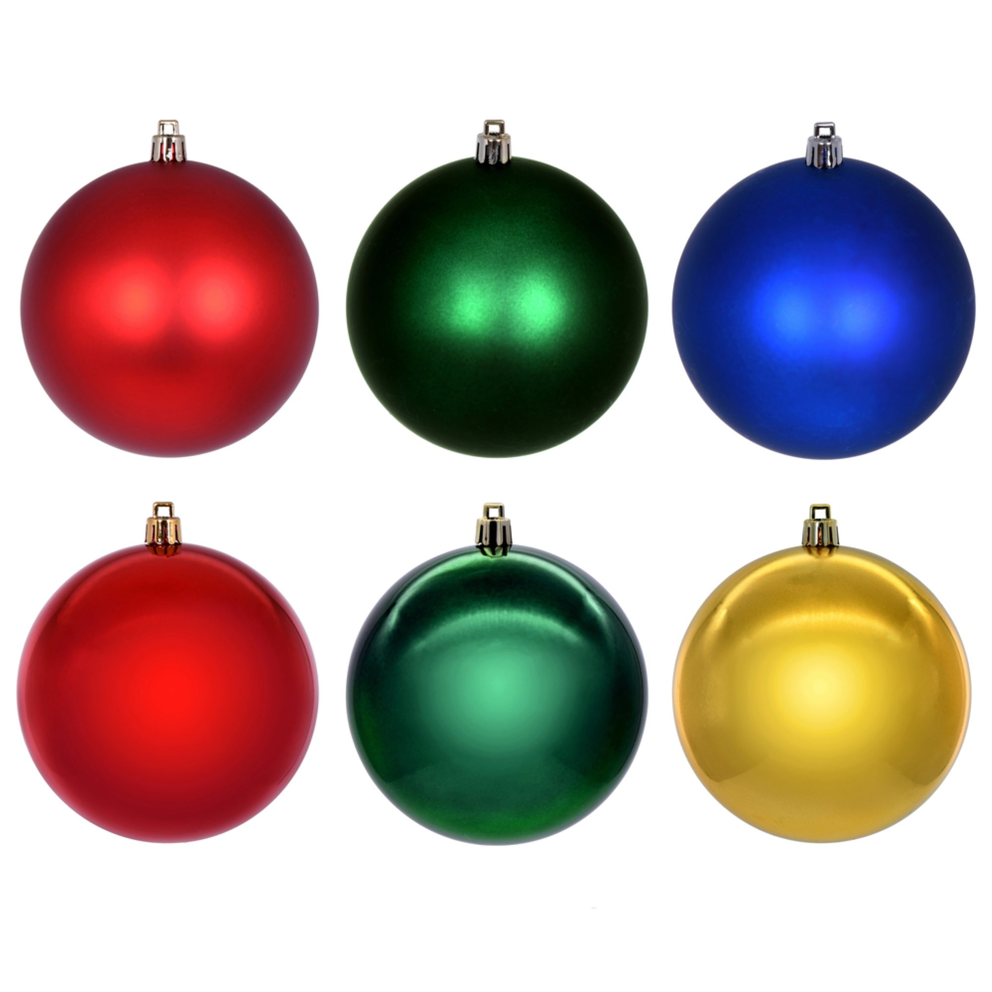 3” Red Green Gold Blue Orn Asst 24/box