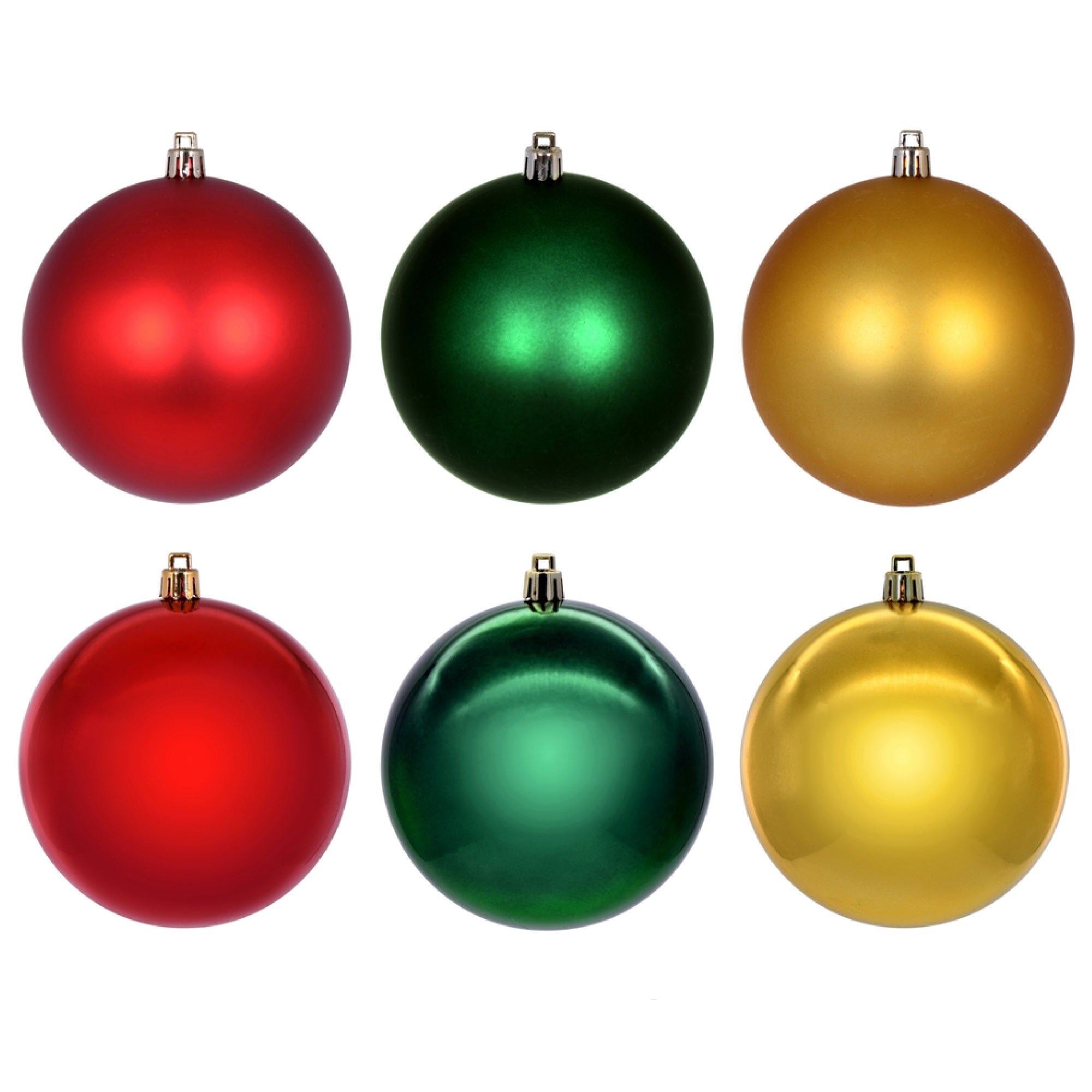 4” Red Gold Green Ornament Asst 18/box