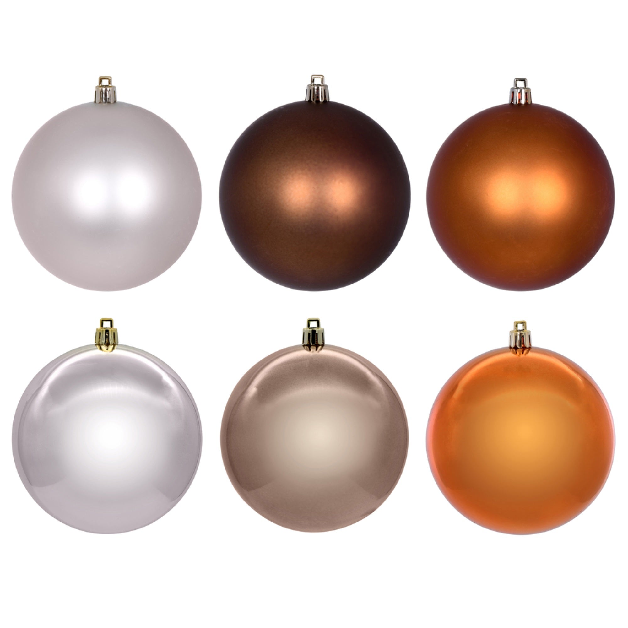 4” Oat Mocha Copper Ornament Asst 18/box