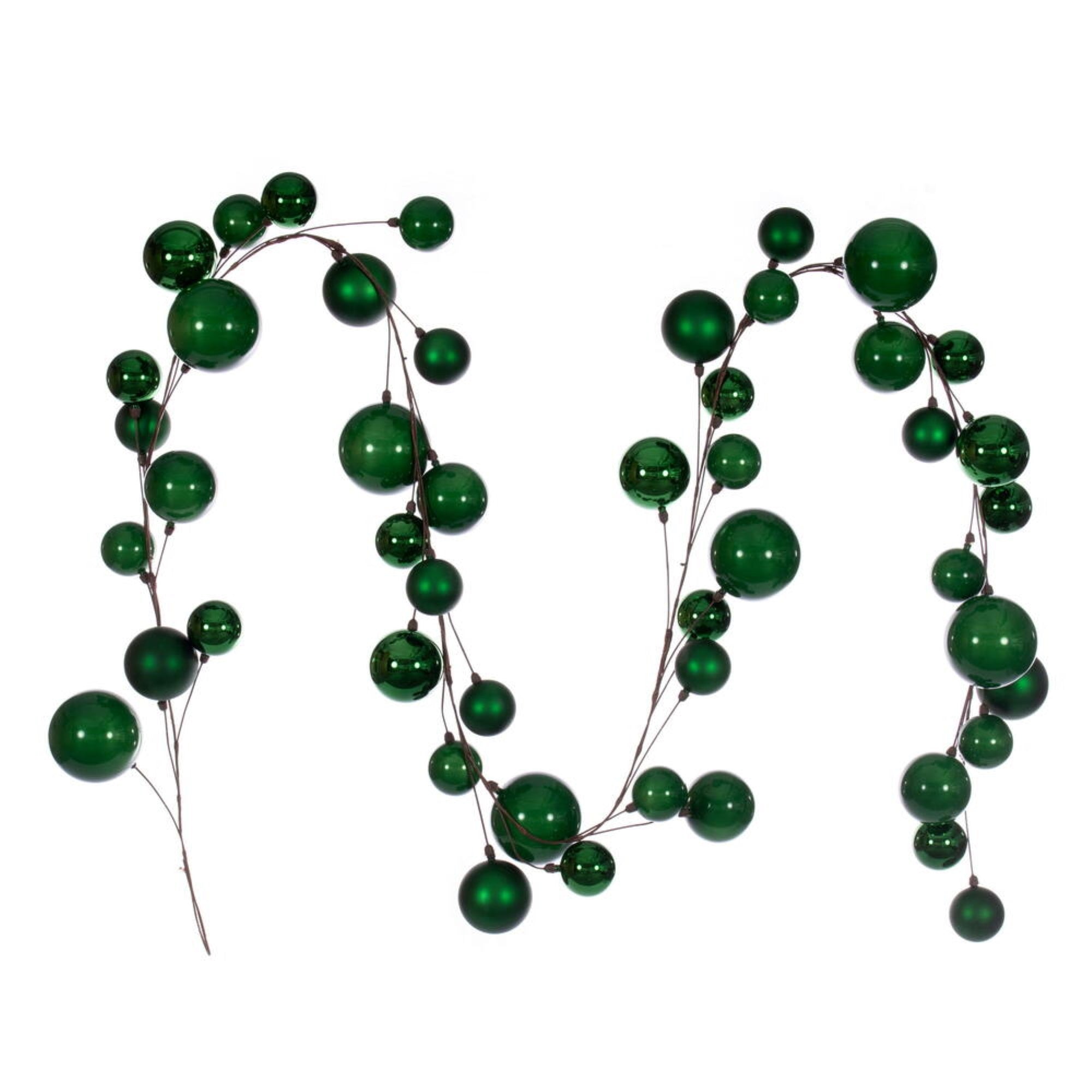 Vickerman 10' Green Assorted Finish Branch Ball Ornament .