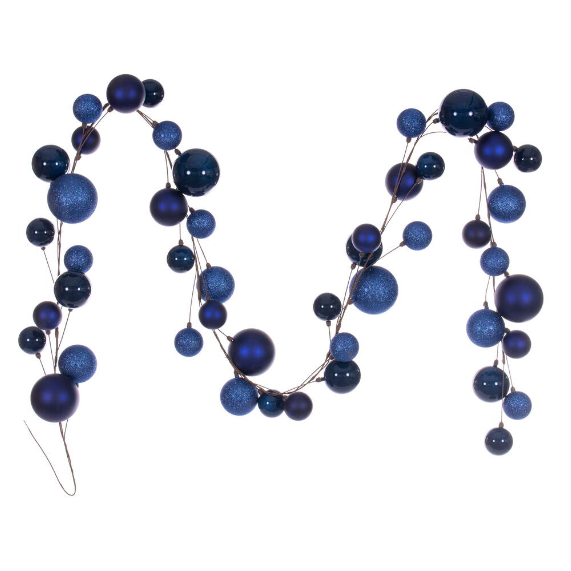Vickerman 10' Midnight Blue Assorted Finish Branch Ball Ornament .