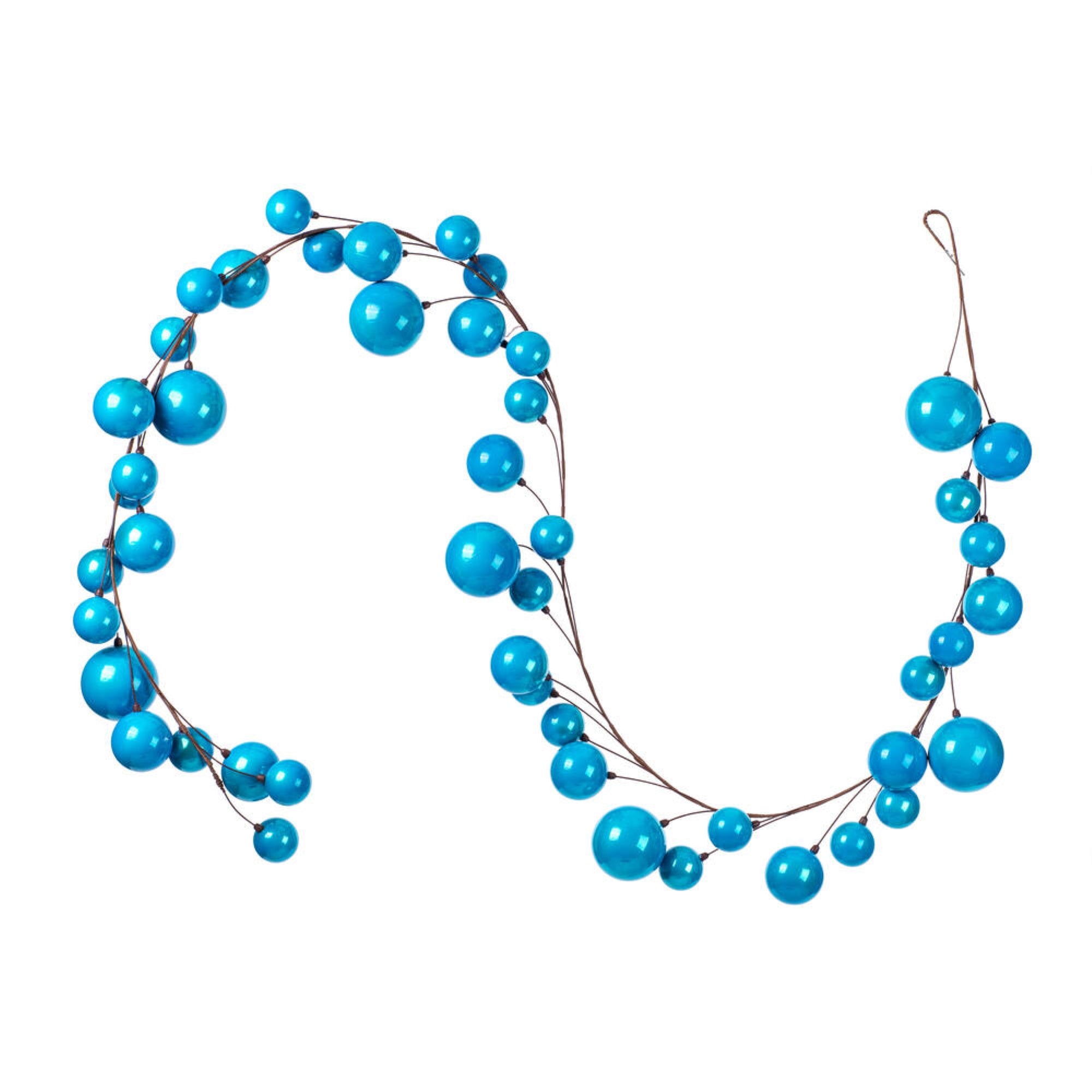 Vickerman 10' Turquoise Pearl Branch Ball Wire .