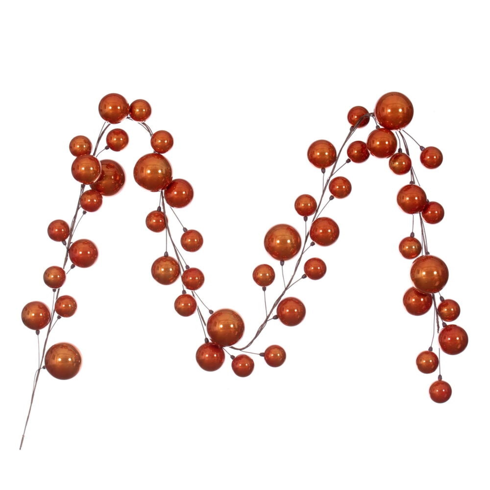 Vickerman 10' Burnished Orange Pearl Branch Ball Wire .