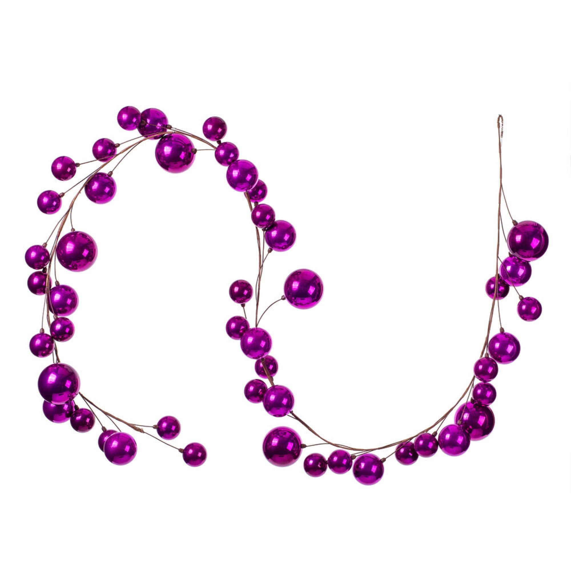 Vickerman 10' Fuchsia Pearl Branch Ball Wire .