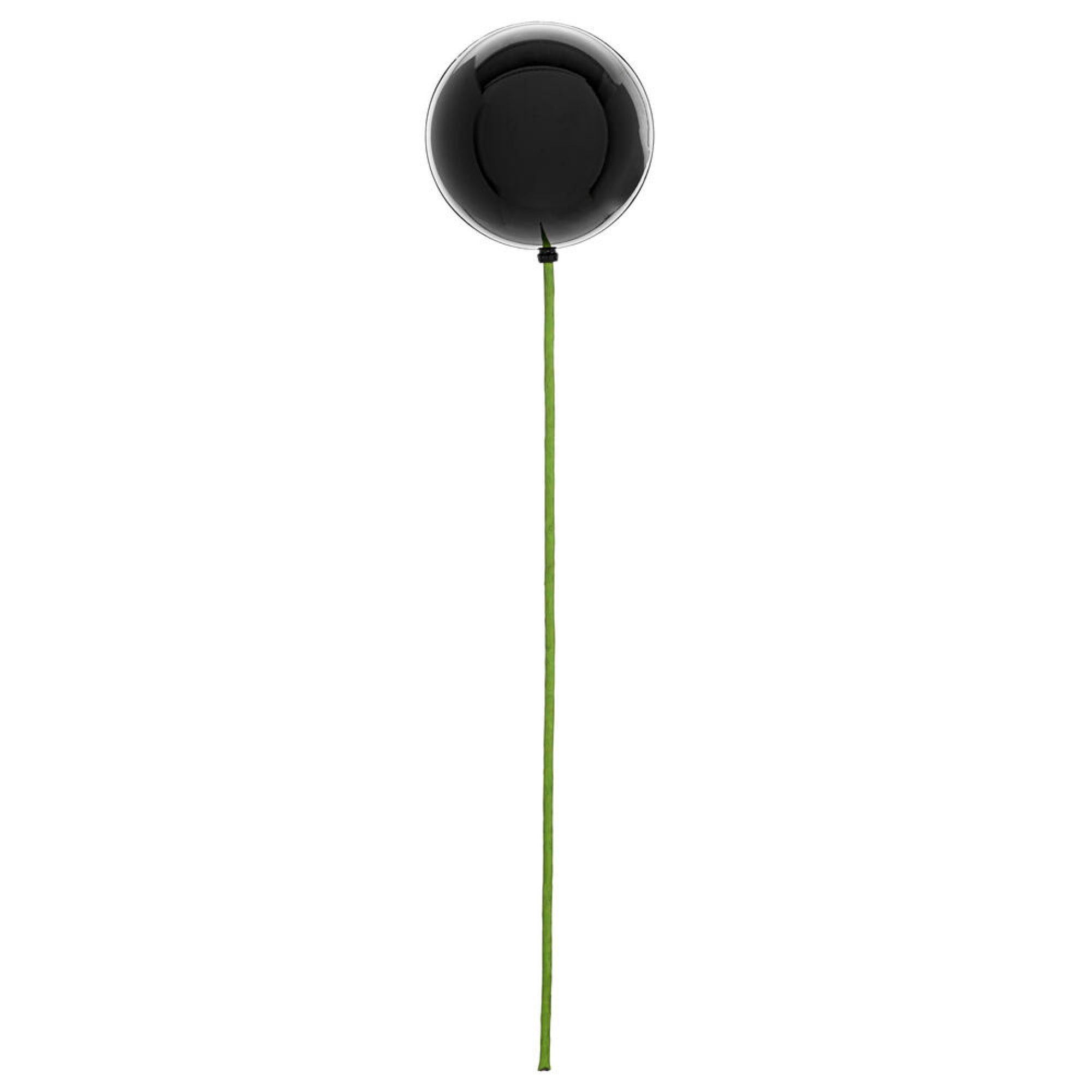 Vickerman 4” x 18” Black Shiny Ball Ornament Stick 6 per bag.
