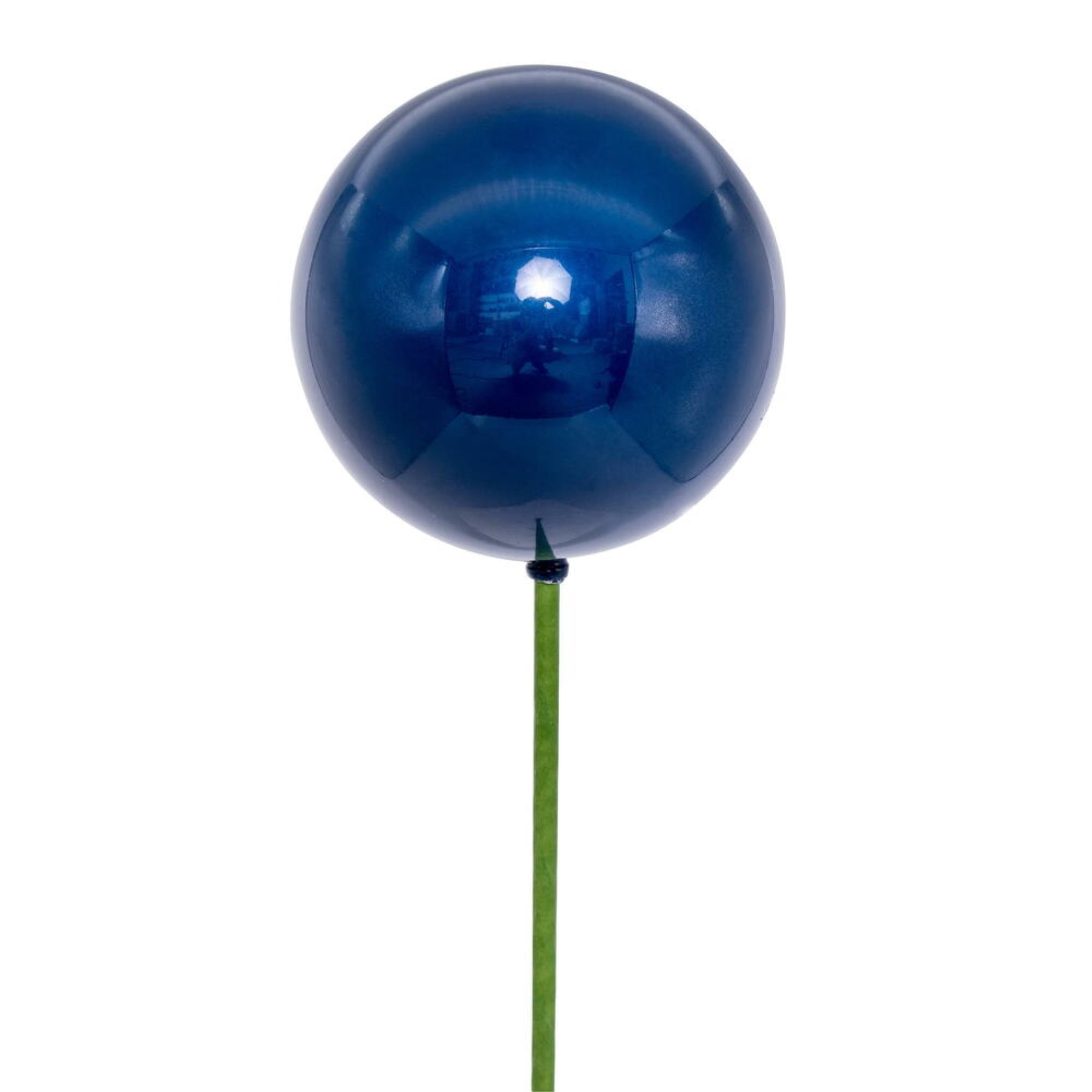 Vickerman 4” x 18” Midnight Blue Pearl Ball Ornament Stick 6 per bag.