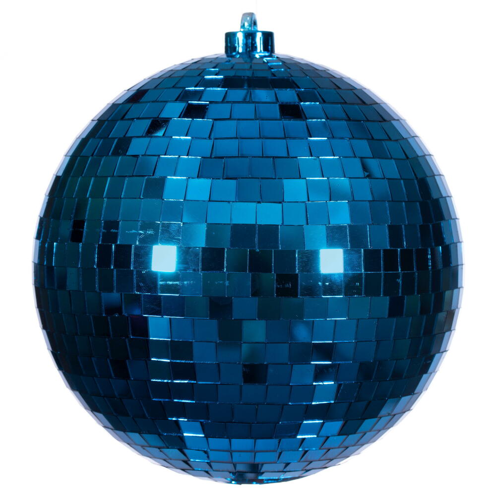 8″ Blue Mirror Ball Ornament